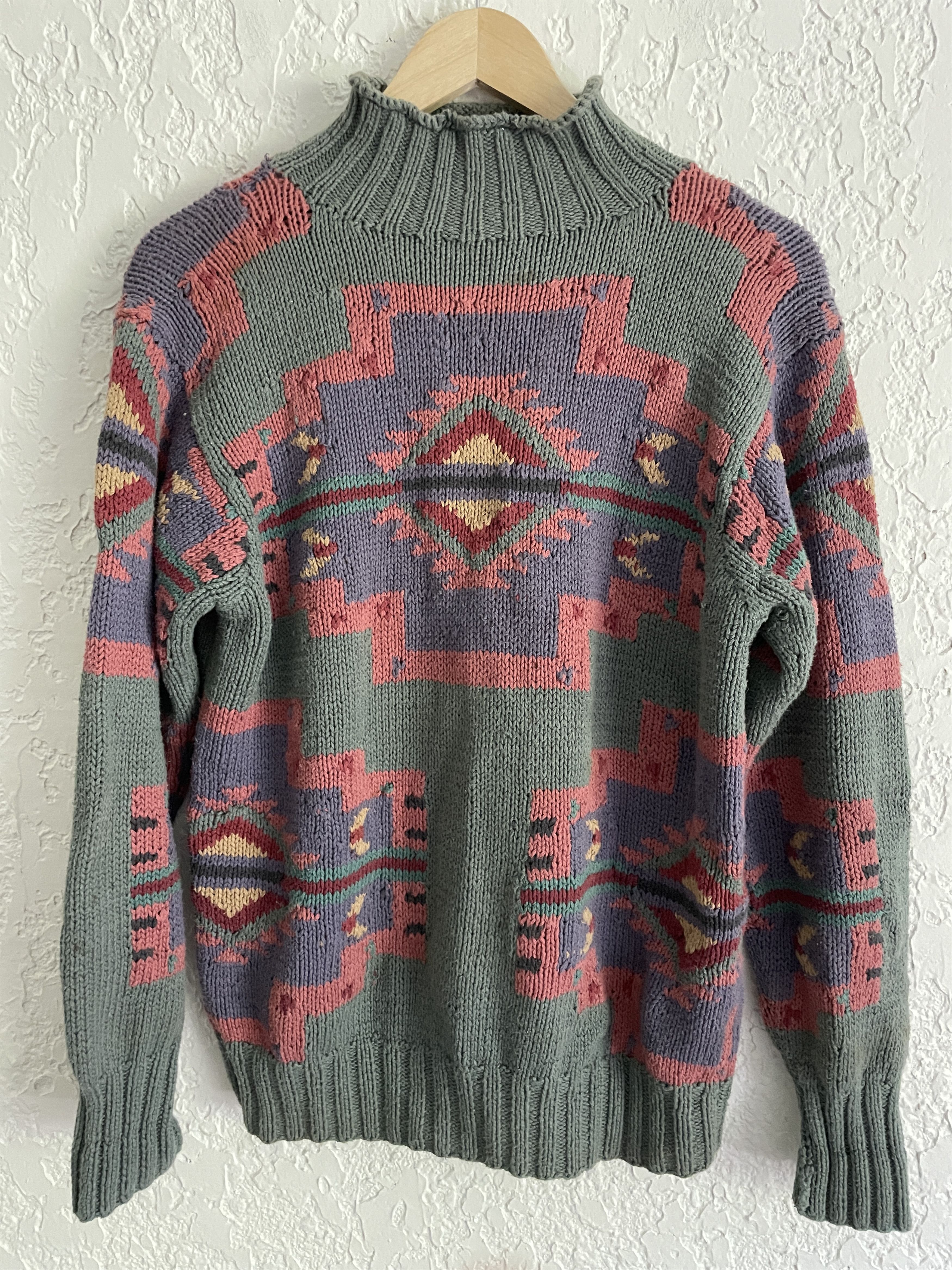 Polo Ralph Lauren 🔥 Ralph Lauren Country® RARE 90s Hand-Knit Western Sweater Size US S / EU 44-46 / 1 - 4 Thumbnail