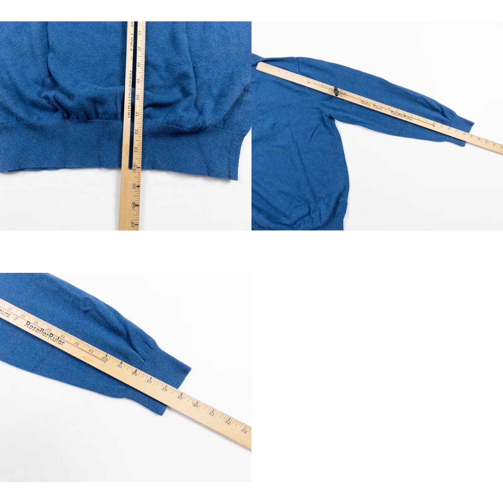 Vintage LL Bean Mens Medium Blue 1/4 Zip Pullover Sweater Cotton Cashmere Blend Knit Mock Neck Preppy Outdoors Size US M / EU 48-50 / 2 - 8 Thumbnail