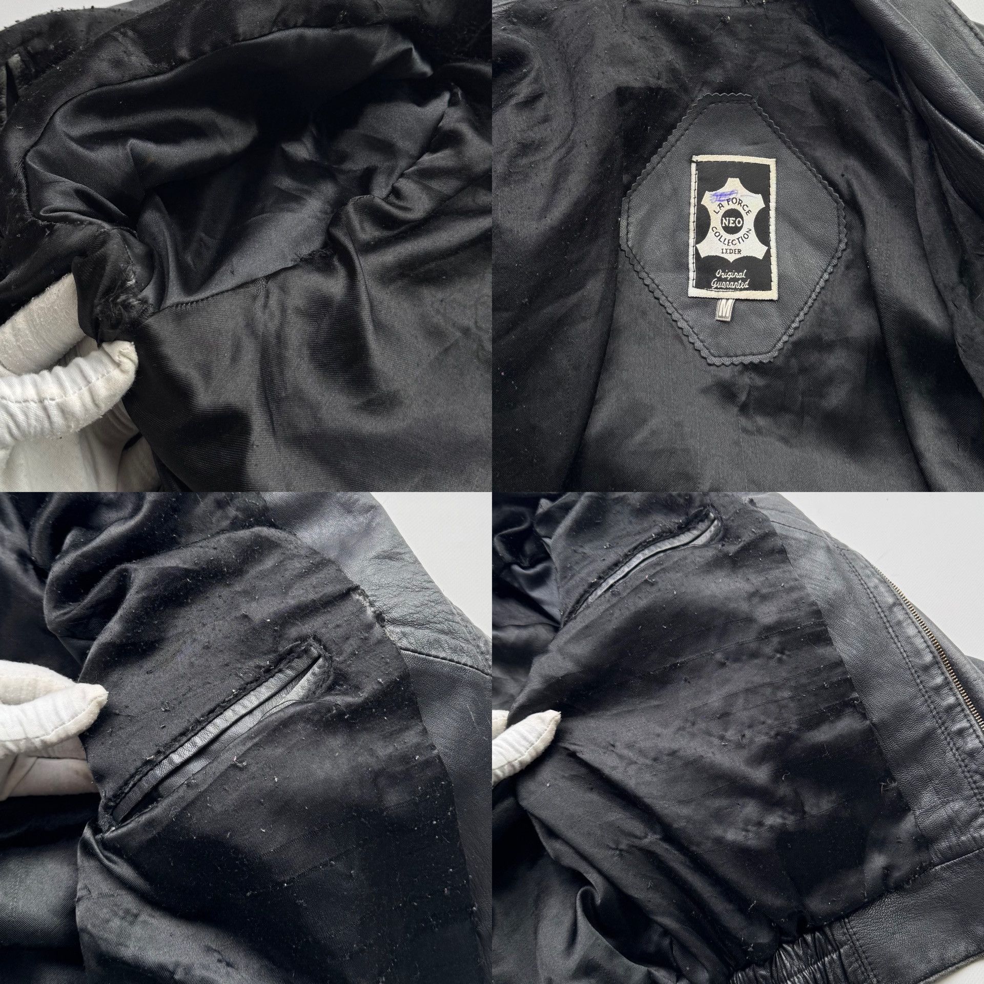 Japanese Brand Vintage Thrashed Leather Bomber Jacket B750(V507) Size US M / EU 48-50 / 2 - 7 Thumbnail