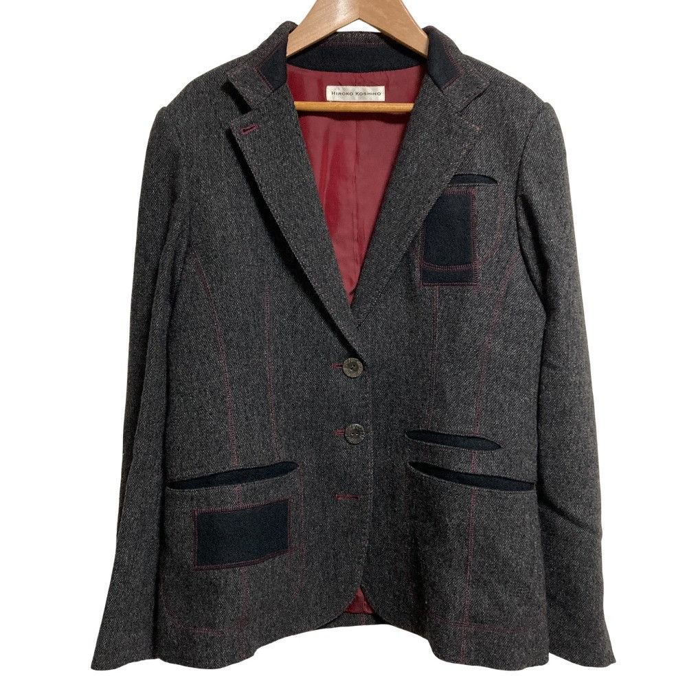 Other Hiroko Koshino Tweed Tailored Jacket Textile Outerwear DUTY FREE for USA