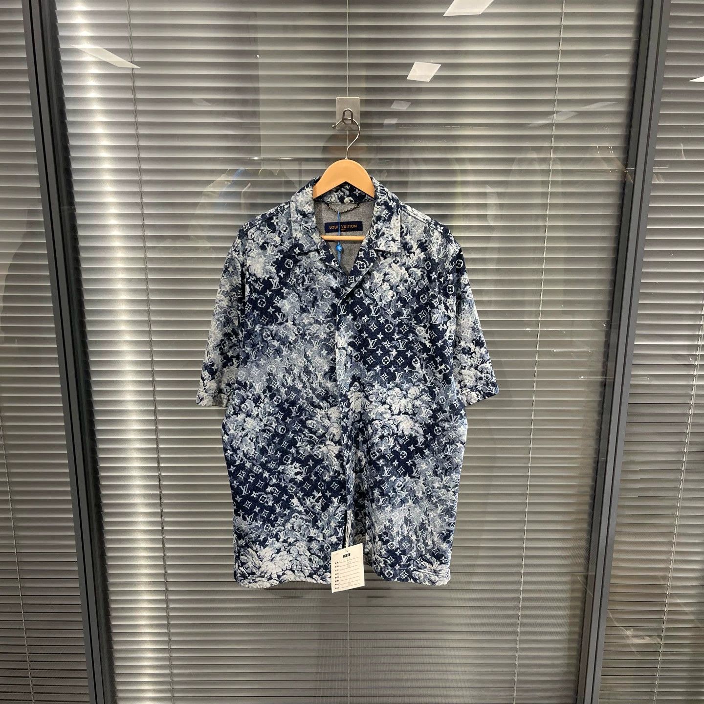 Louis Vuitton LV Tapestry All-Over Print Denim Short-Sleeve Shirt Size US XL / EU 56 / 4 - 1 Thumbnail