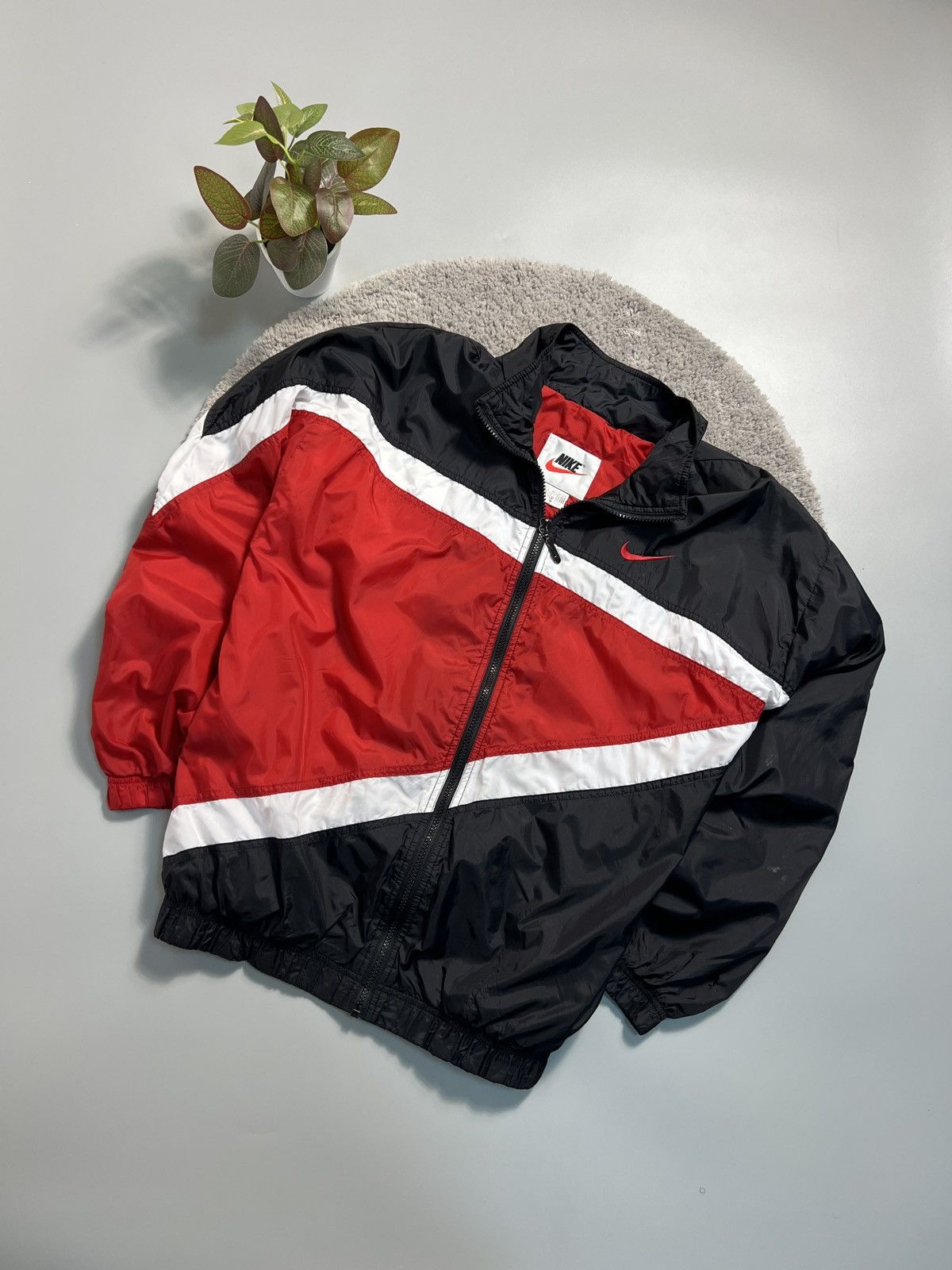 Nike × Vintage 90’s NIKE RARE BIG BACK SWOOSH LOGO Y2K TRACK JACKET Size US L / EU 52-54 / 3 - 2 Thumbnail