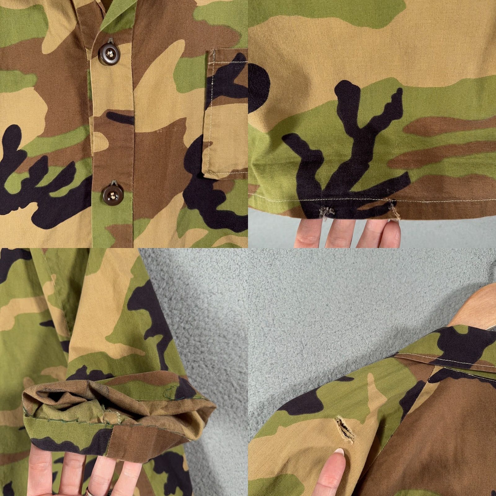 Vintage Vtg 80s Game Winner Woodland Camo Hunting Shirt XL Boxy Fit 3 Pocket Gorpcore Size US XL / EU 56 / 4 - 8 Thumbnail
