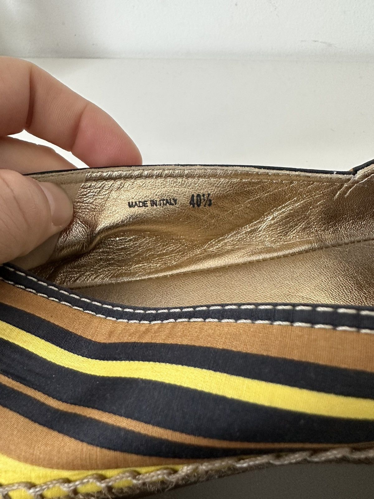 Prada Prada striped yellow black espadrilles shoes Size US 10.5 / IT 40.5 - 9 Thumbnail