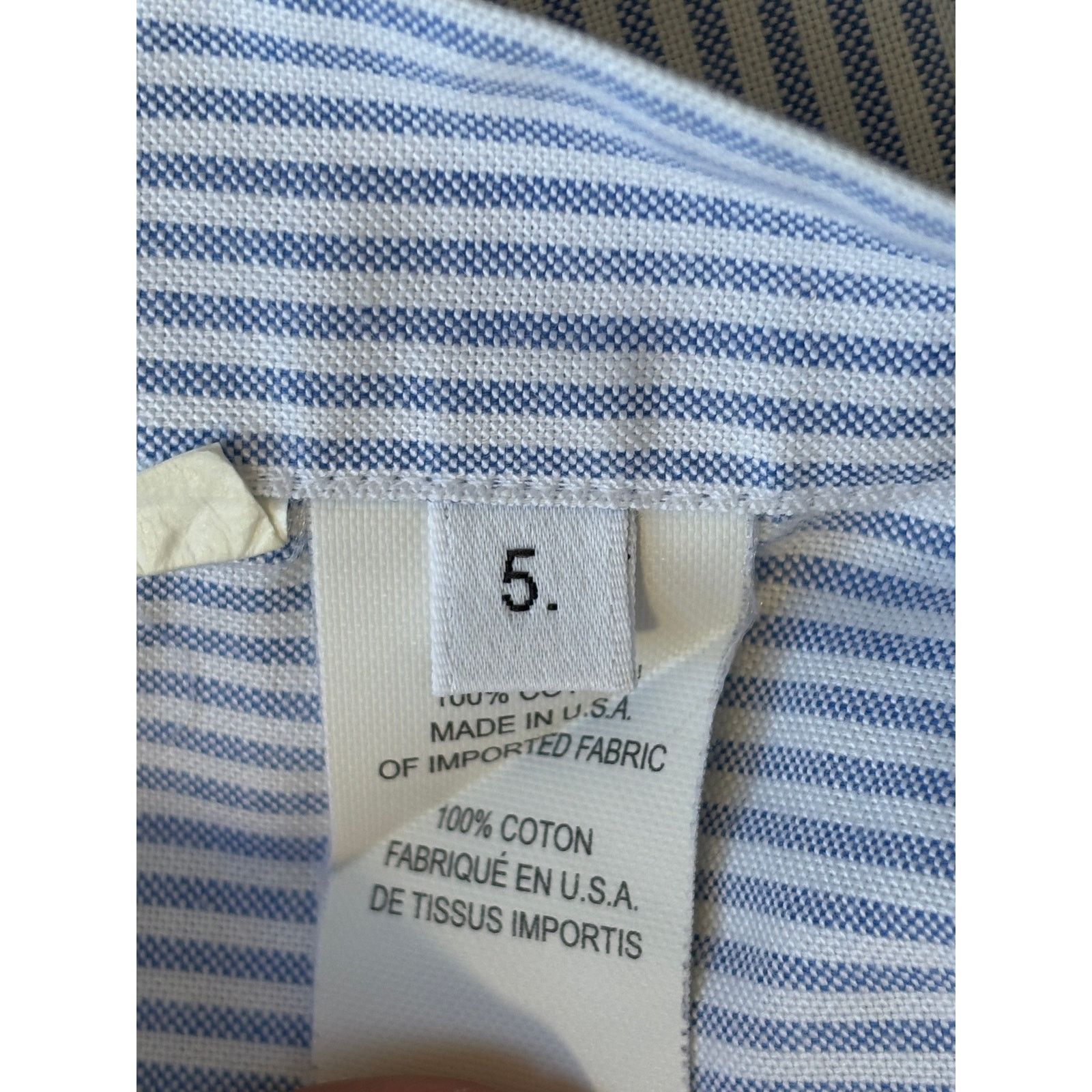 Thom Browne Thom Browne Blue Pinstripe LS Button Down – Size 5 XXL Size US XXL / EU 58 / 5 - 5 Thumbnail