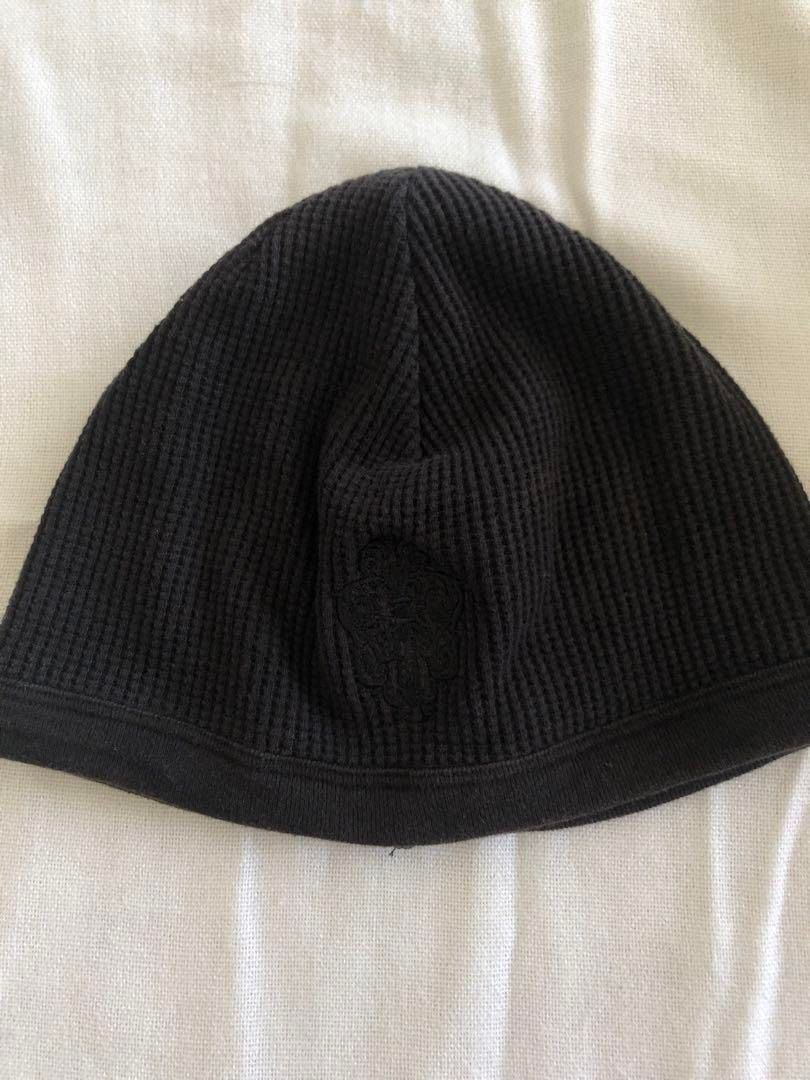 Pre-owned Chrome Hearts Waffle Beanie In Black