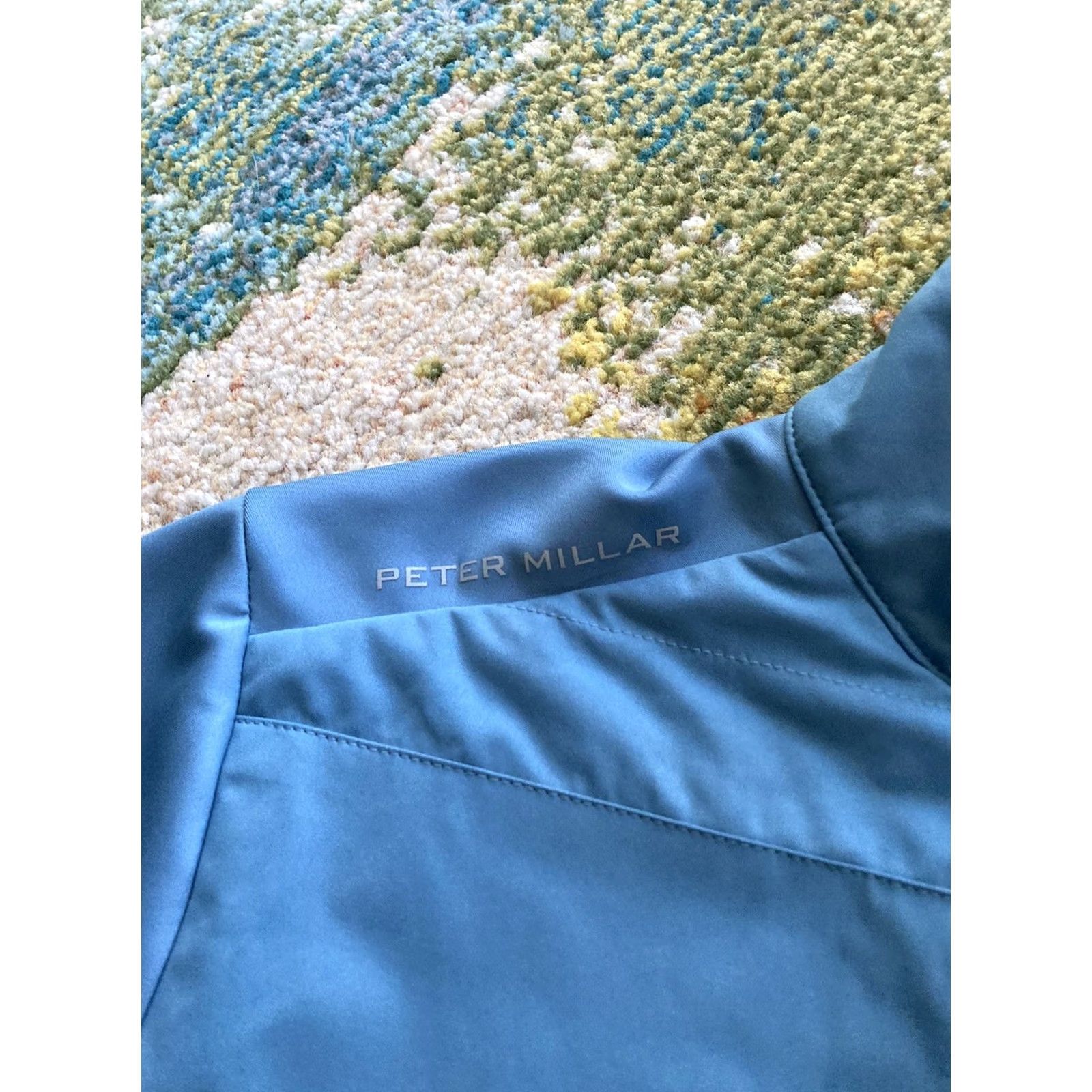 Peter Millar Peter Millar Jacket Mens Medium Weld Elite Hybrid 1/2 Zip Performance Light Blue Windbreaker Blue M Mens Size US M / EU 48-50 / 2 - 5 Thumbnail