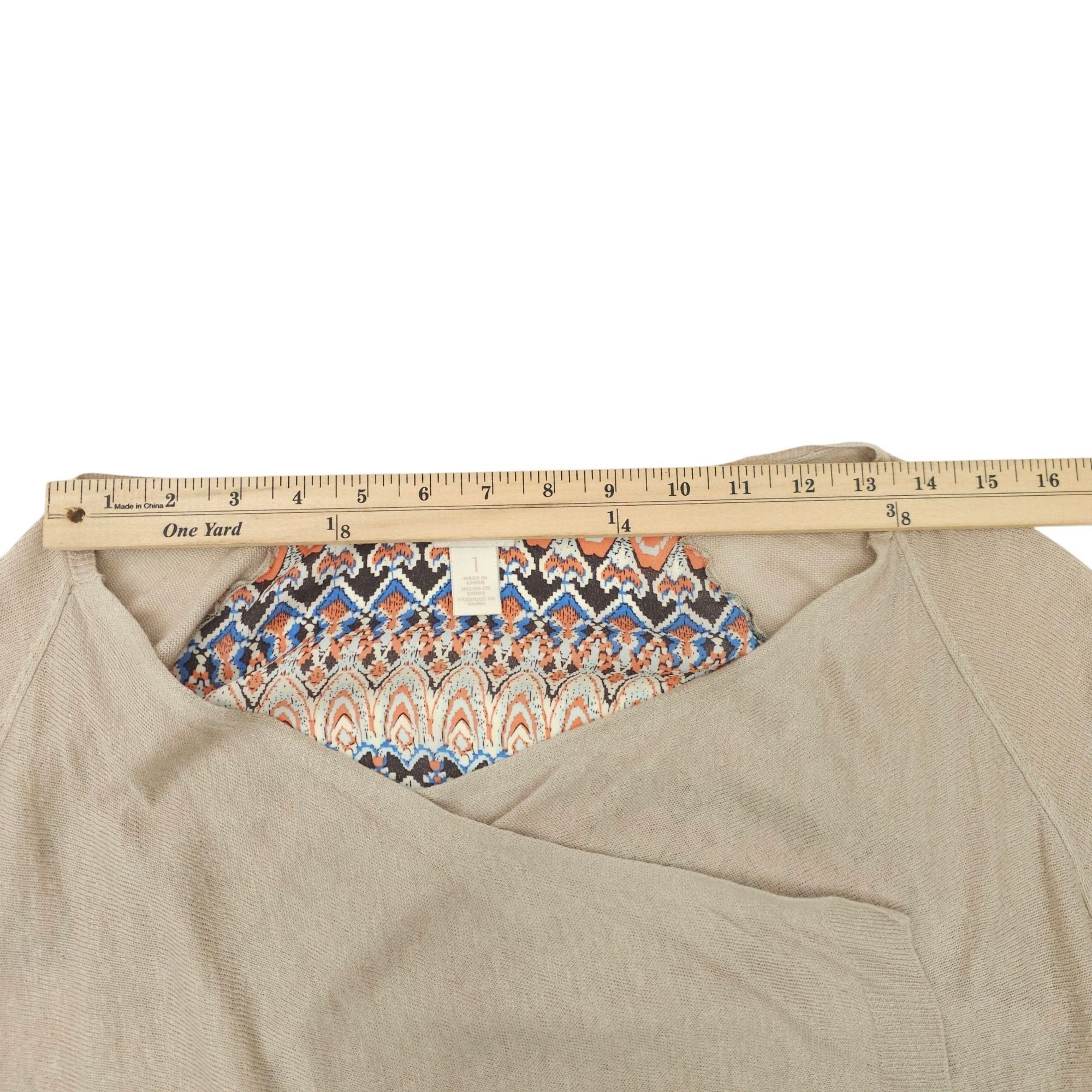 Chicos Chicos Open Front Cardigan Womens Size 1 US M/8 Sweater Tan Size M / US 6-8 / IT 42-44 - 4 Thumbnail