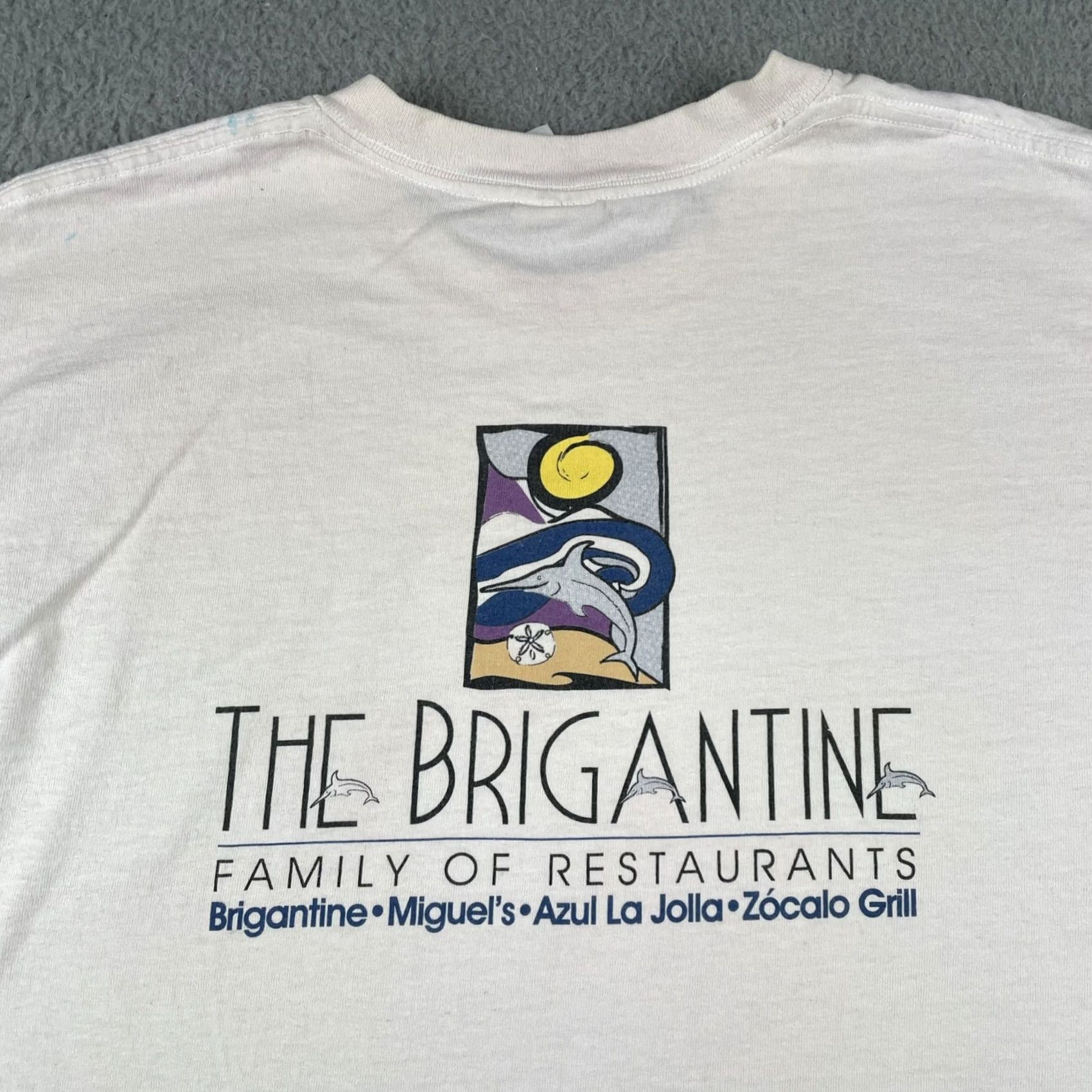 Gildan VINTAGE Gildan T-Shirt Brigantine California 90s Mens Large Pink Tee Shirt Crew Neck Regular Fit Size US L / EU 52-54 / 3 - 2 Thumbnail