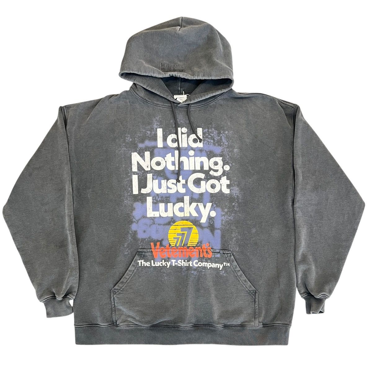 Vetements VETEMENTS FW2022 "I DID NOTHING I JUST GOT LUCKY" Hoodie S Size US S / EU 44-46 / 1 - 1 Thumbnail