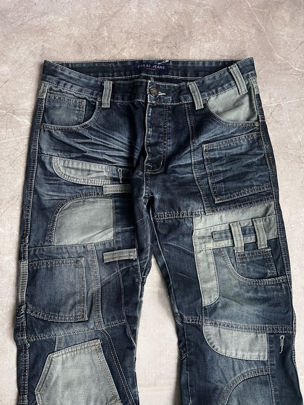 Dolce & Gabbana Japanese deconstructed denim avant garde jeans y2k hype Size US 33 - 2 Thumbnail