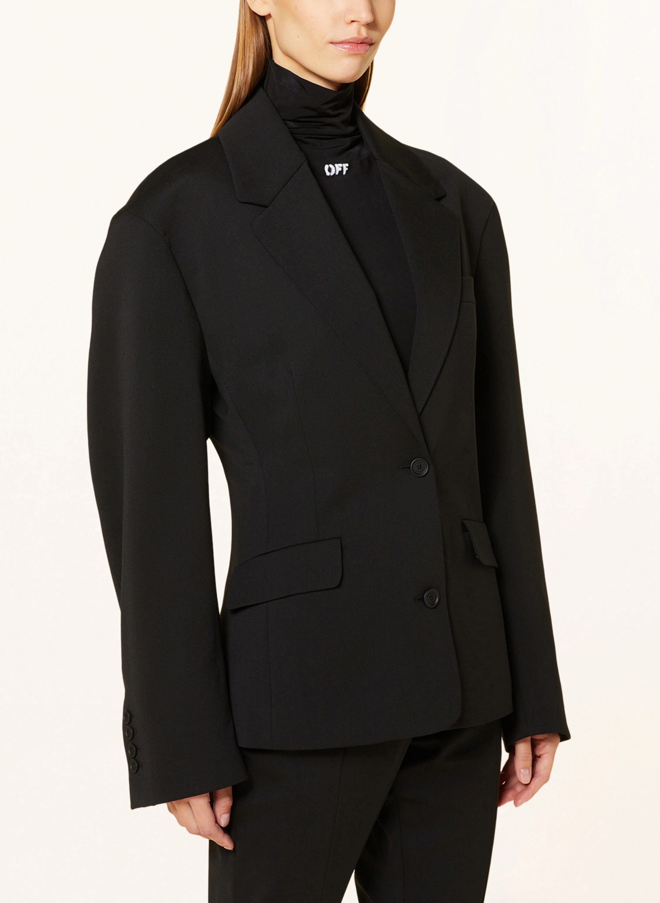 Off-White o1y1125 Blazer in Black Size M / US 6-8 / IT 42-44 - 4 Thumbnail