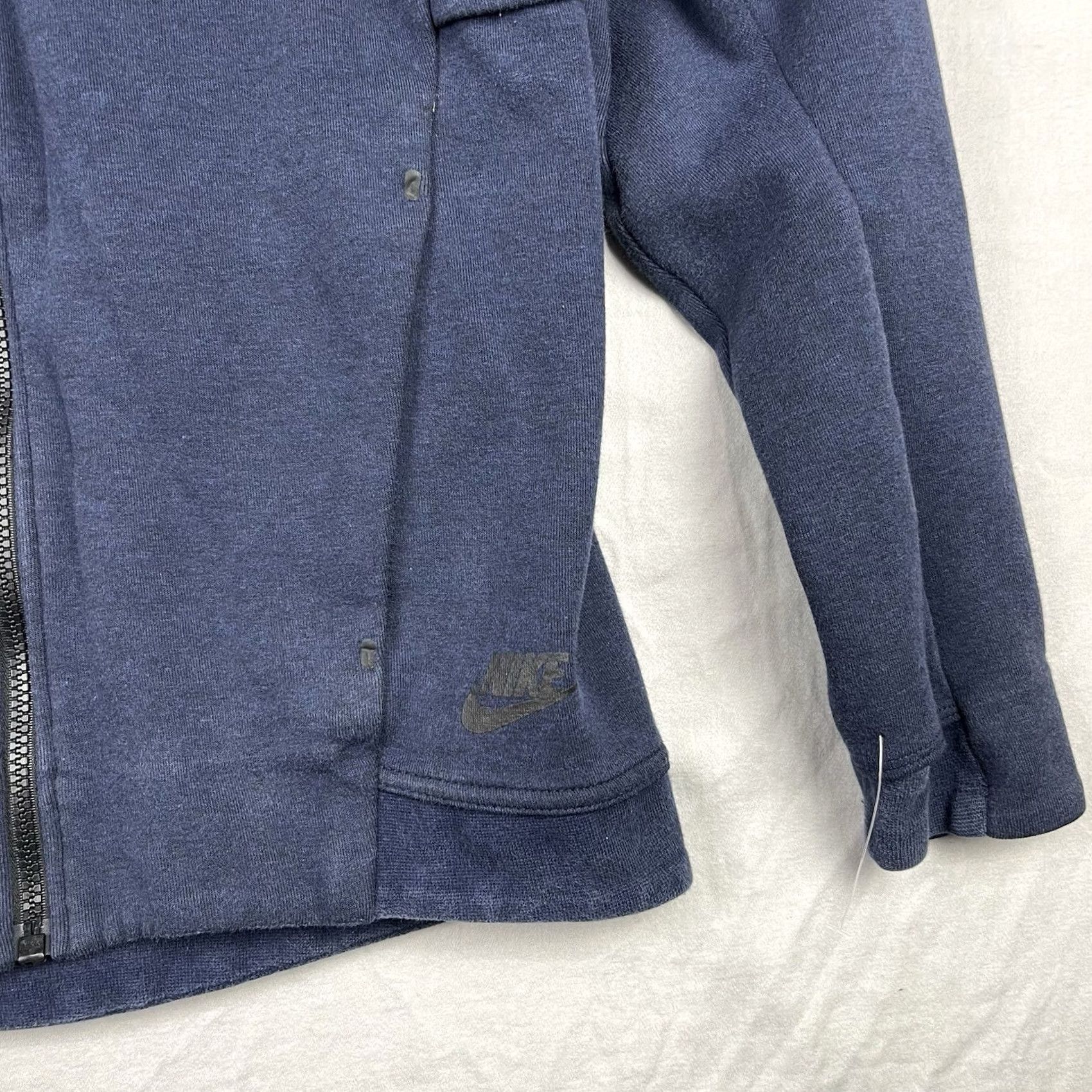 Nike Nike Hoodie Womens Small Tech Fleece Jacket Full Zip 806329-473 Navy Blue Size S / US 4 / IT 40 - 3 Thumbnail