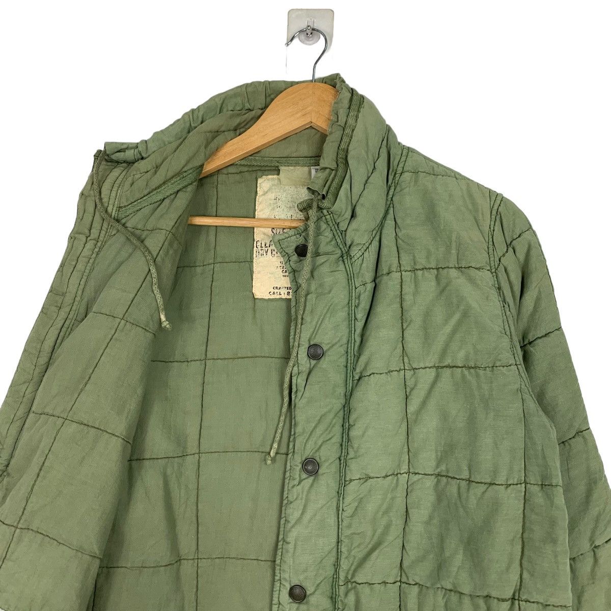 Vintage DENIM DUNGAREE Cotton Khaki Quilted Jacket #0941-C42 Size US S / EU 44-46 / 1 - 10 Thumbnail