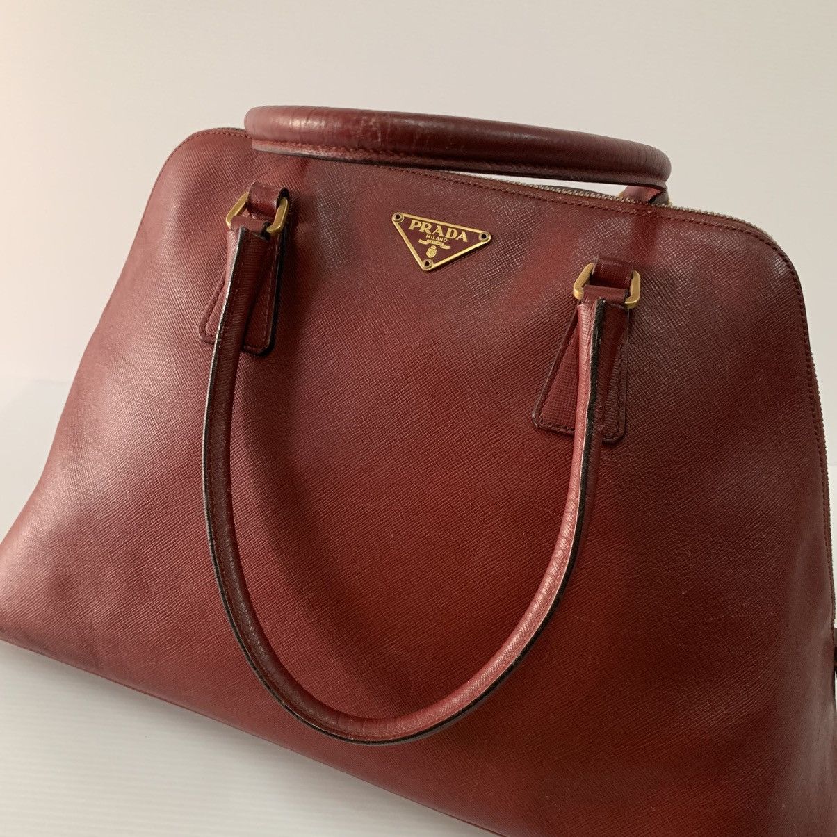 Prada Prada Alma Leather Handbag Size ONE SIZE - 11 Thumbnail