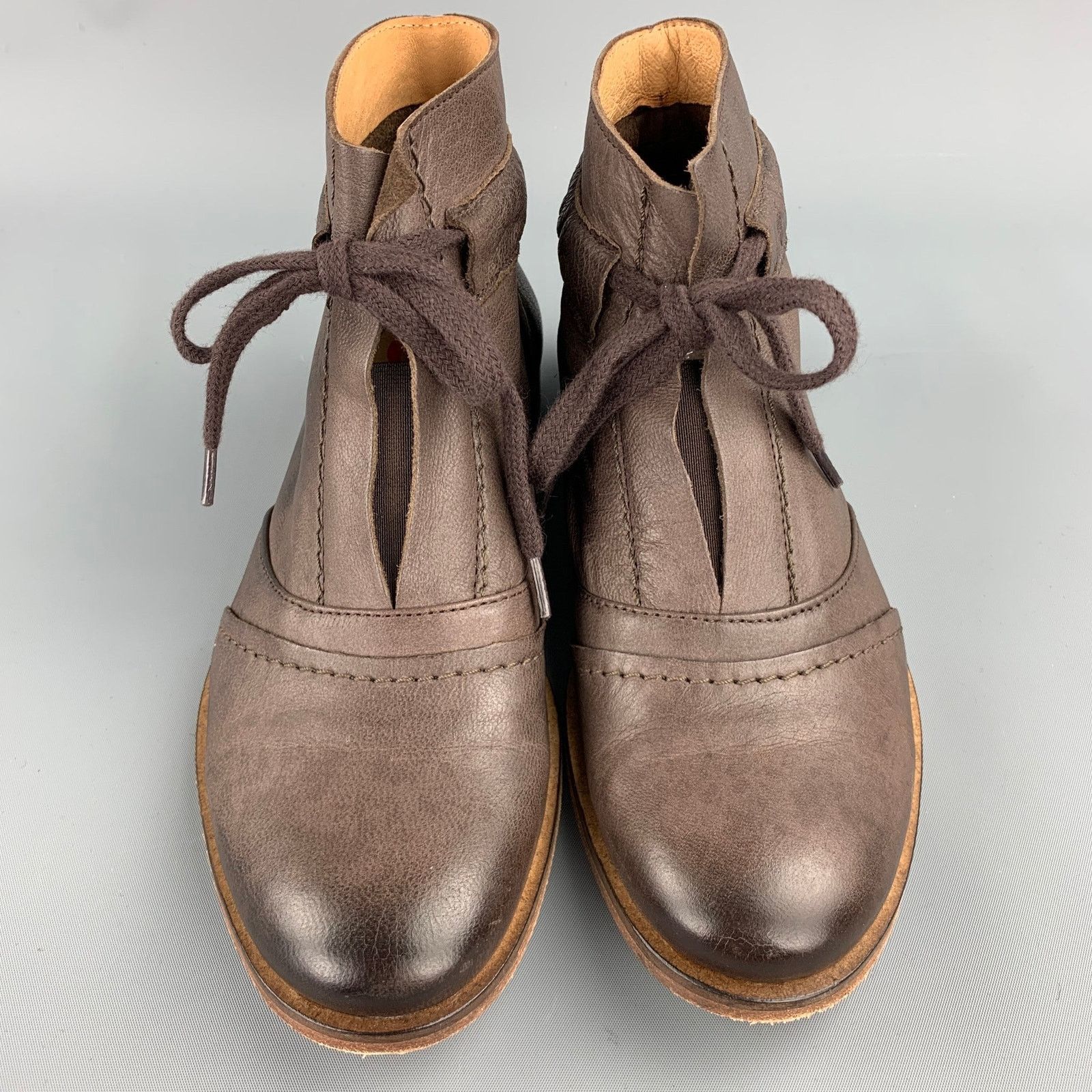 Other ACOTE Size 6 Brown Leather Lace Up Ankle Boots Size US 6 / IT 36 - 4 Thumbnail
