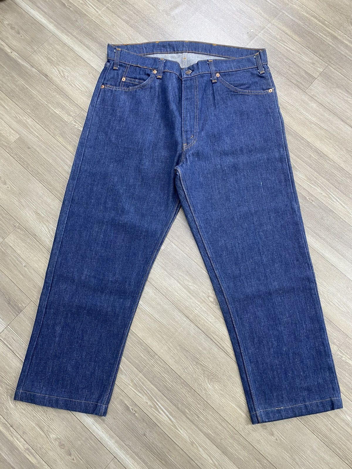 Levi's Vintage Clothing 🇺🇸1970s Vintage Levis 505-0917 Orange Tab Indigo Baggy Jeans Size US 38 / EU 54 - 1 Thumbnail