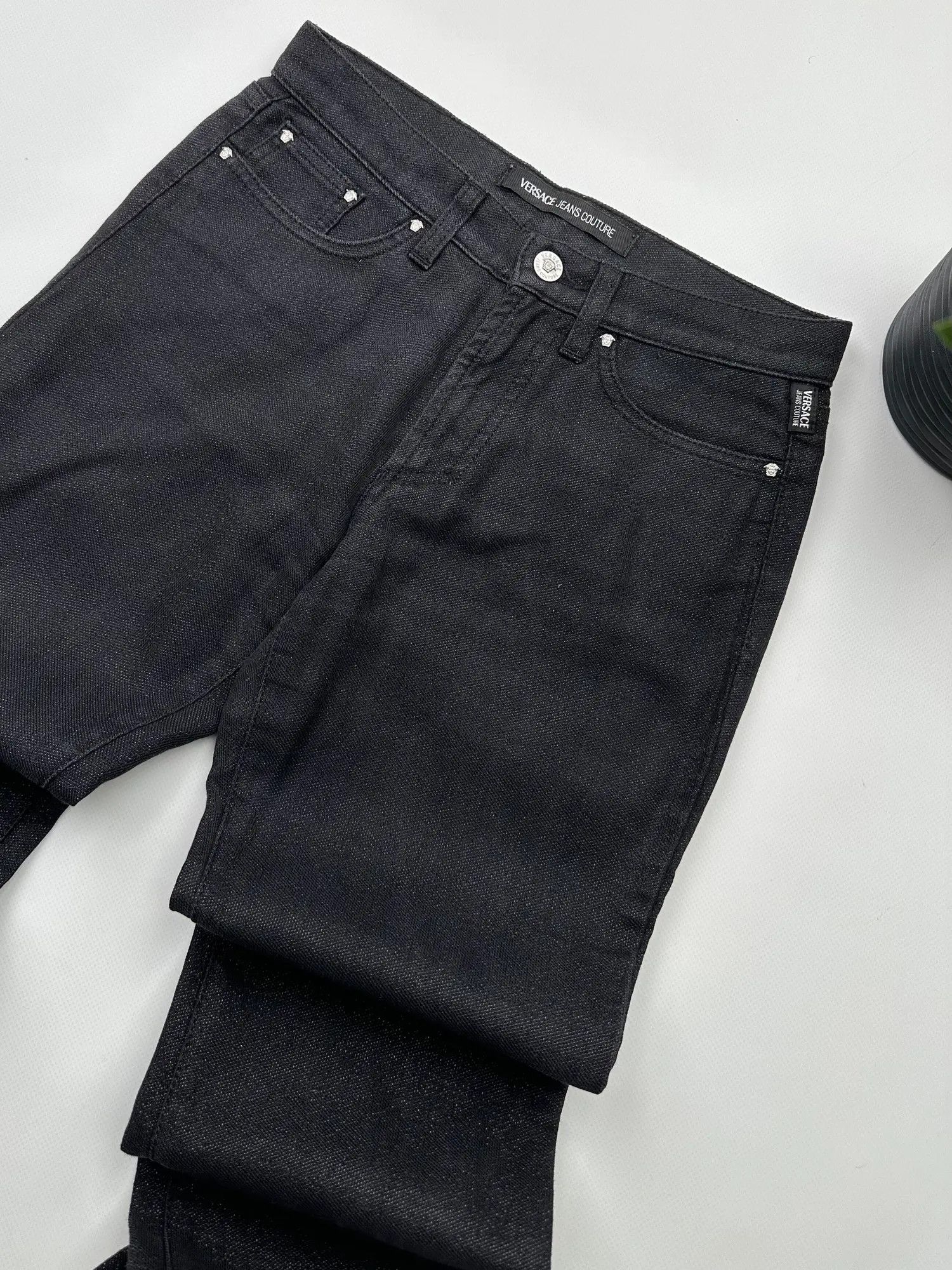 Versace Versave Jeans Couture Vintage Light Flare Pants (125) Size 26" / US 2 / IT 38 - 2 Thumbnail
