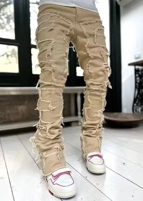 Japanese Brand Khakis Color Heavyweight Streetwise Stretch Patch Denim Pant Size US 32 / EU 48 - 4 Thumbnail