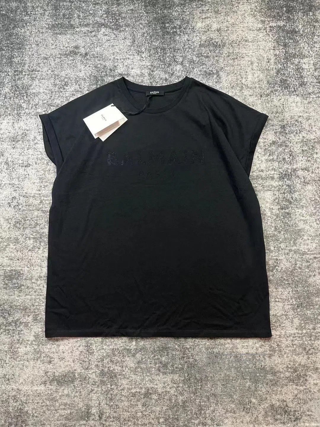 Balmain Balmain Black Rhinestone Logo Short. Size S / US 4 / IT 40 - 1 Thumbnail