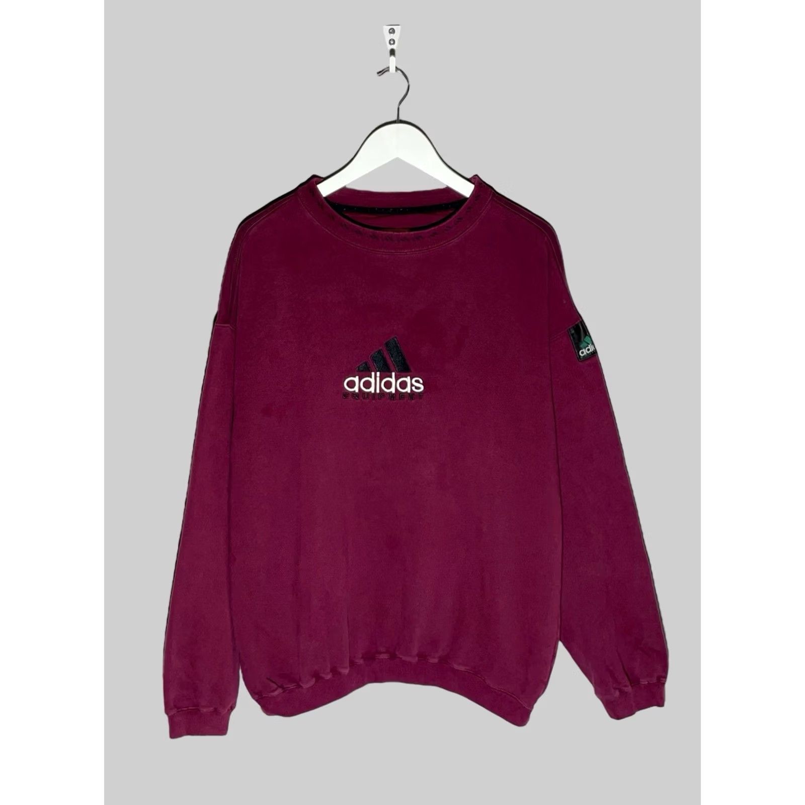 Adidas Adidas Equipment Vintage 90s Crew Neck Sweatshirt Men L Red Cotton Sweatshirt Sweatshirt Red 90s Mens Size US L / EU 52-54 / 3 - 2 Thumbnail