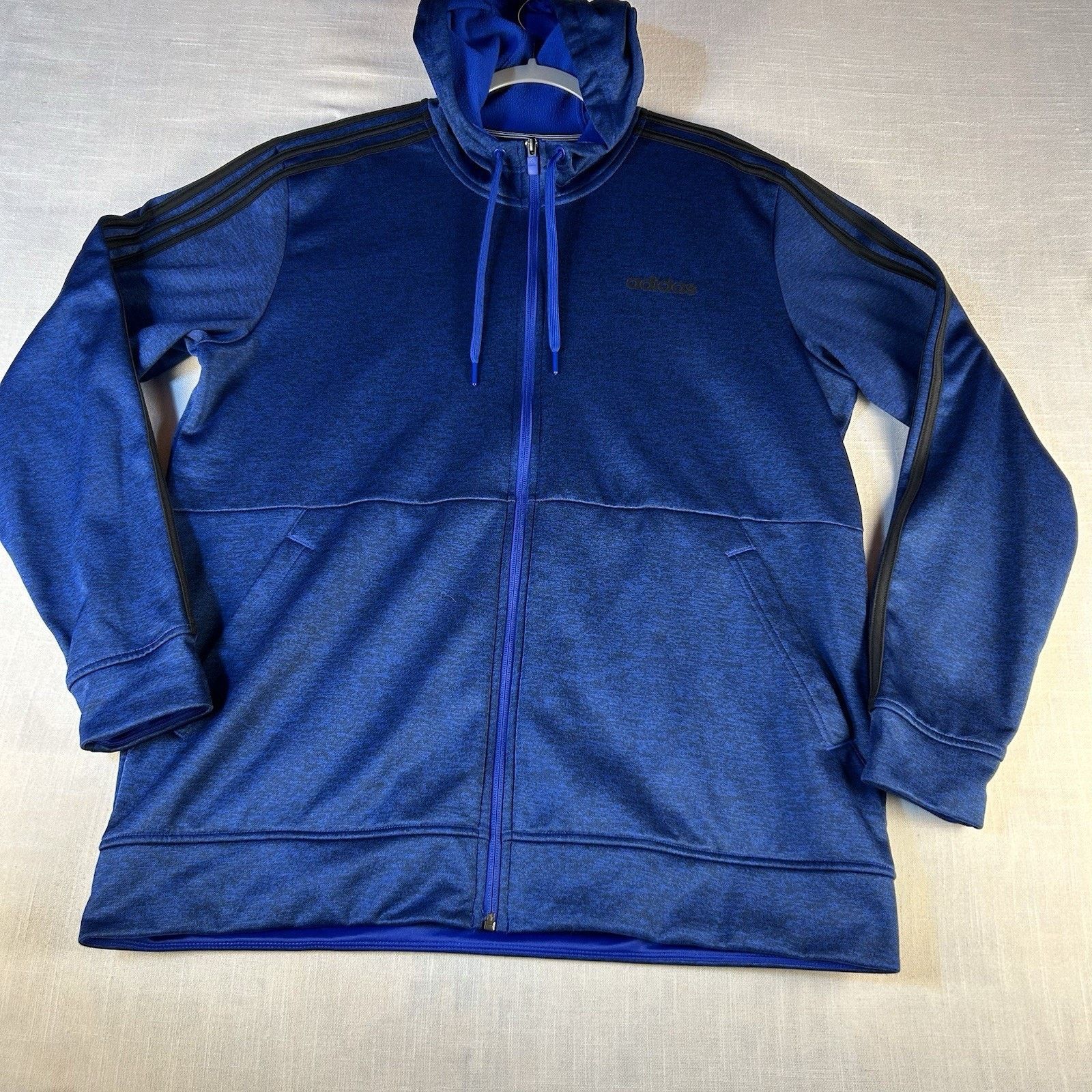 Adidas Adidas Mens Jacket Full Zip Gray 3 Stripe L/G Climawarm Size US L / EU 52-54 / 3 - 1 Thumbnail