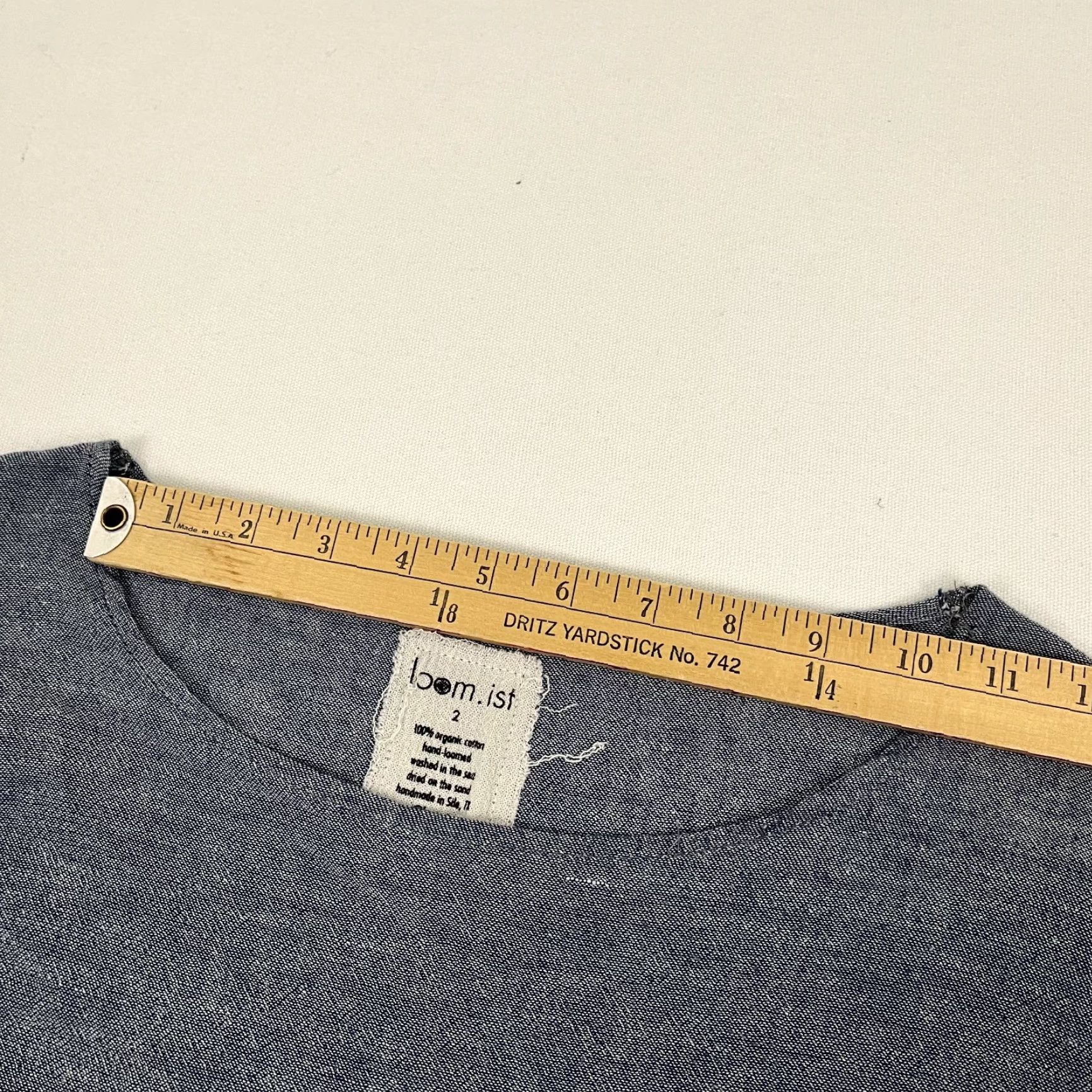 Vintage Loom.ist Dress Womens Size 2 Blue Organic Cotton Minimalist Lounge Shirt Dress 3/4 Sleeve Short Vintage No Mens Womens Size XS / US 0-2 / IT 36-38 - 6 Thumbnail