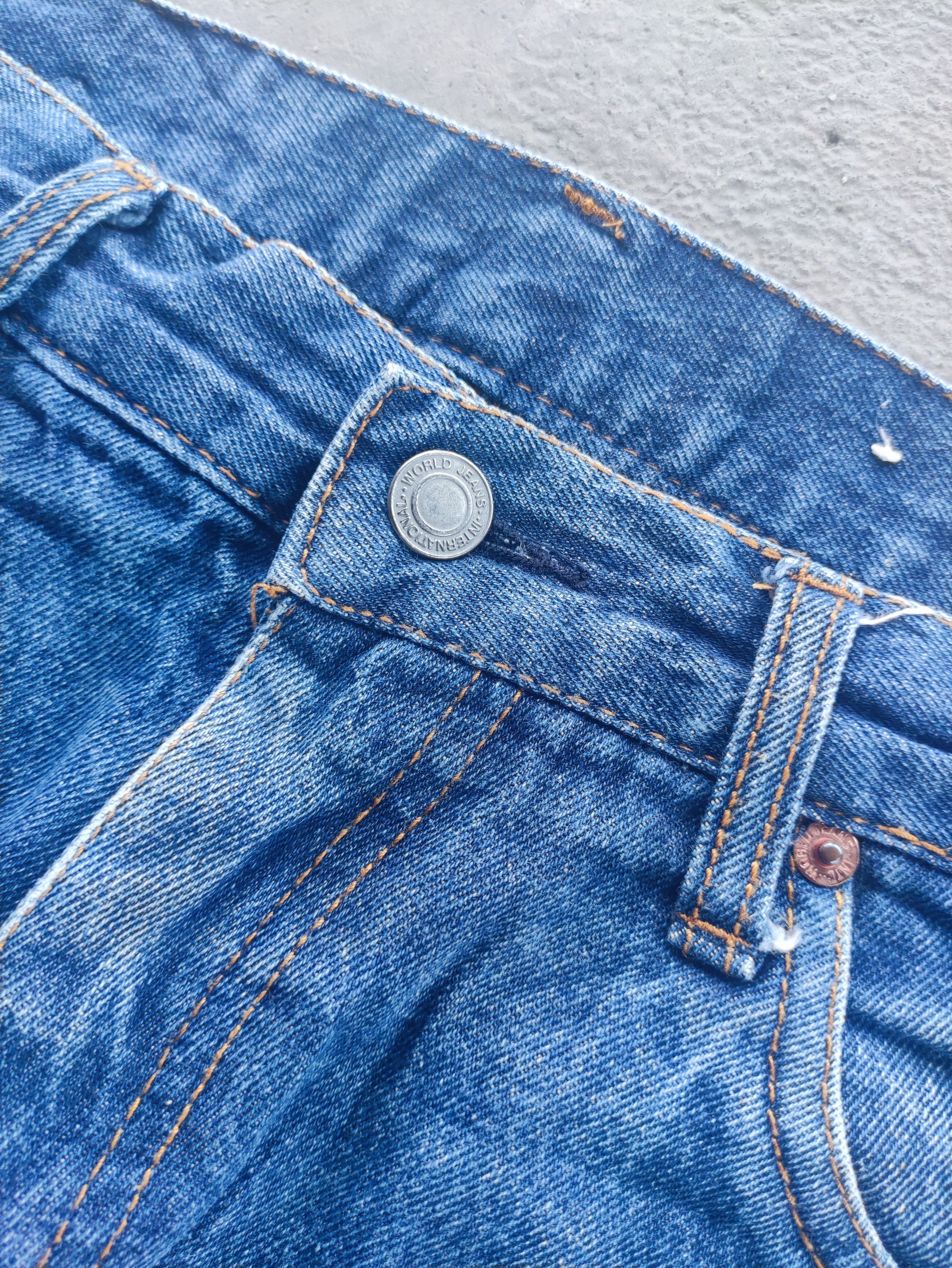 Japanese Brand Vintage Japanese Baggy Denim Distress Faded Pants Size US 34 / EU 50 - 5 Thumbnail