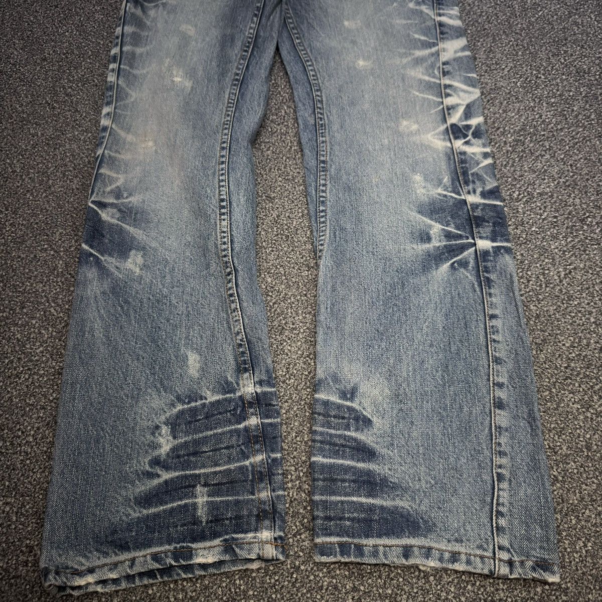 Le Grande Bleu (L.G.B.) Archives ‼️ Japanese Double Waist Nylaus Python Whisker Denim Size US 31 - 6 Thumbnail