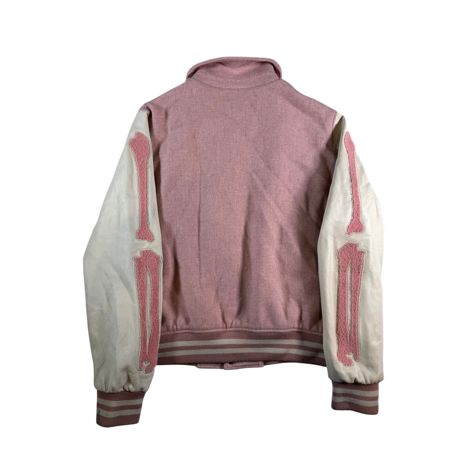 Amiri Amiri Bone Pink Varsity Jacket Size US XL / EU 56 / 4 - 2 Thumbnail