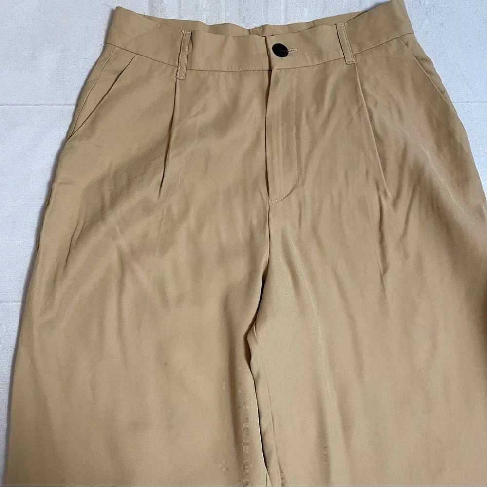 Zara NWT New Zara High-waisted Full Length Beige Pants Size M Size 30" / US 8 / IT 44 - 9 Thumbnail
