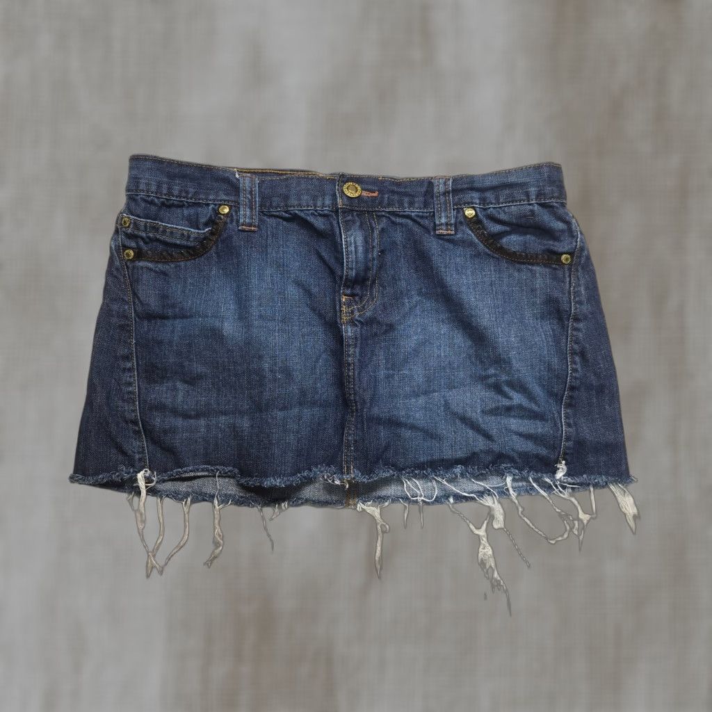 Old Navy VINTAGE Old Navy Denim Skirt Women's 14 Short Mini Casual Blue Pockets Spring Summer Size 36" / US 14 / IT 50 - 1 Thumbnail