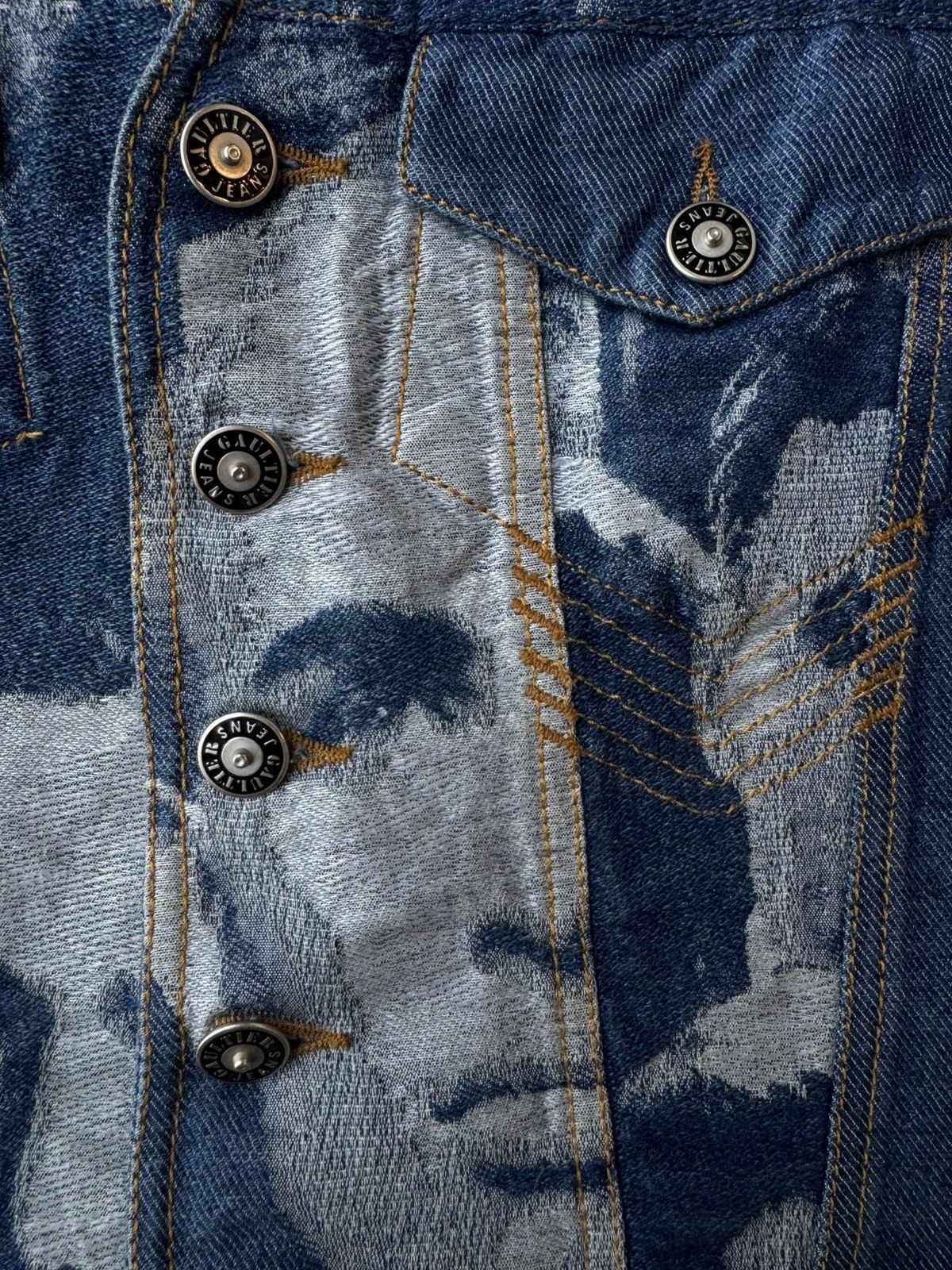 Jean Paul Gaultier Jean Paul Gaultier AW92 Face Print Jacquard