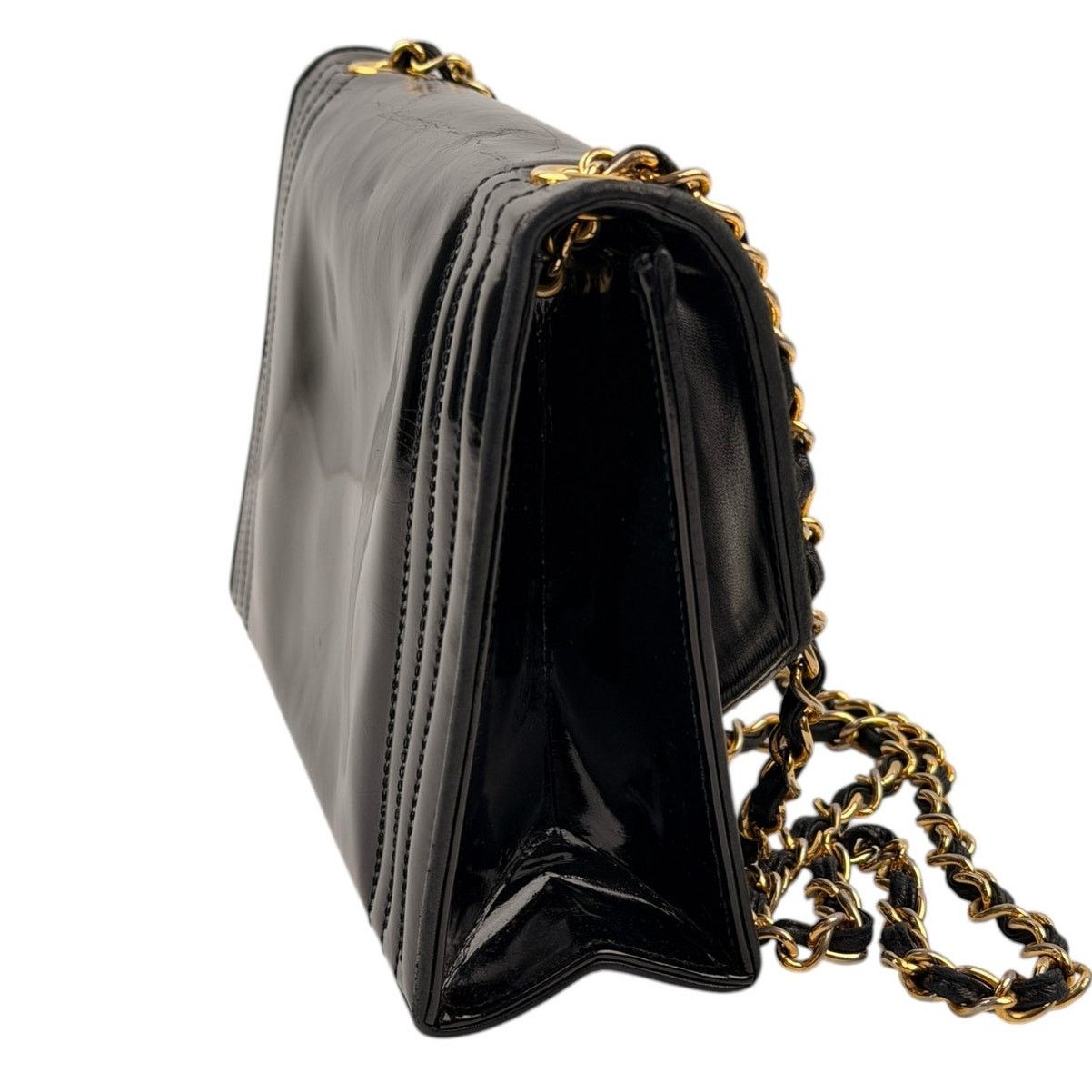 Chanel Chanel Vintage CC Black Patent Envelope Flap Bag Size ONE SIZE - 6 Thumbnail