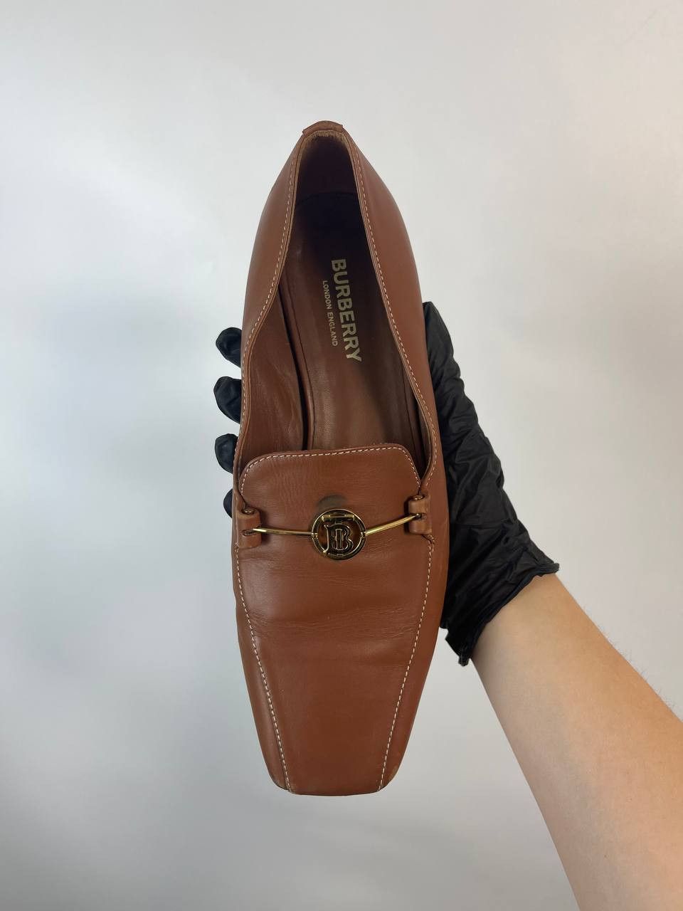 Burberry Burberry Leather TB Loafers Brown size 37 Size US 7 / IT 37 - 6 Thumbnail