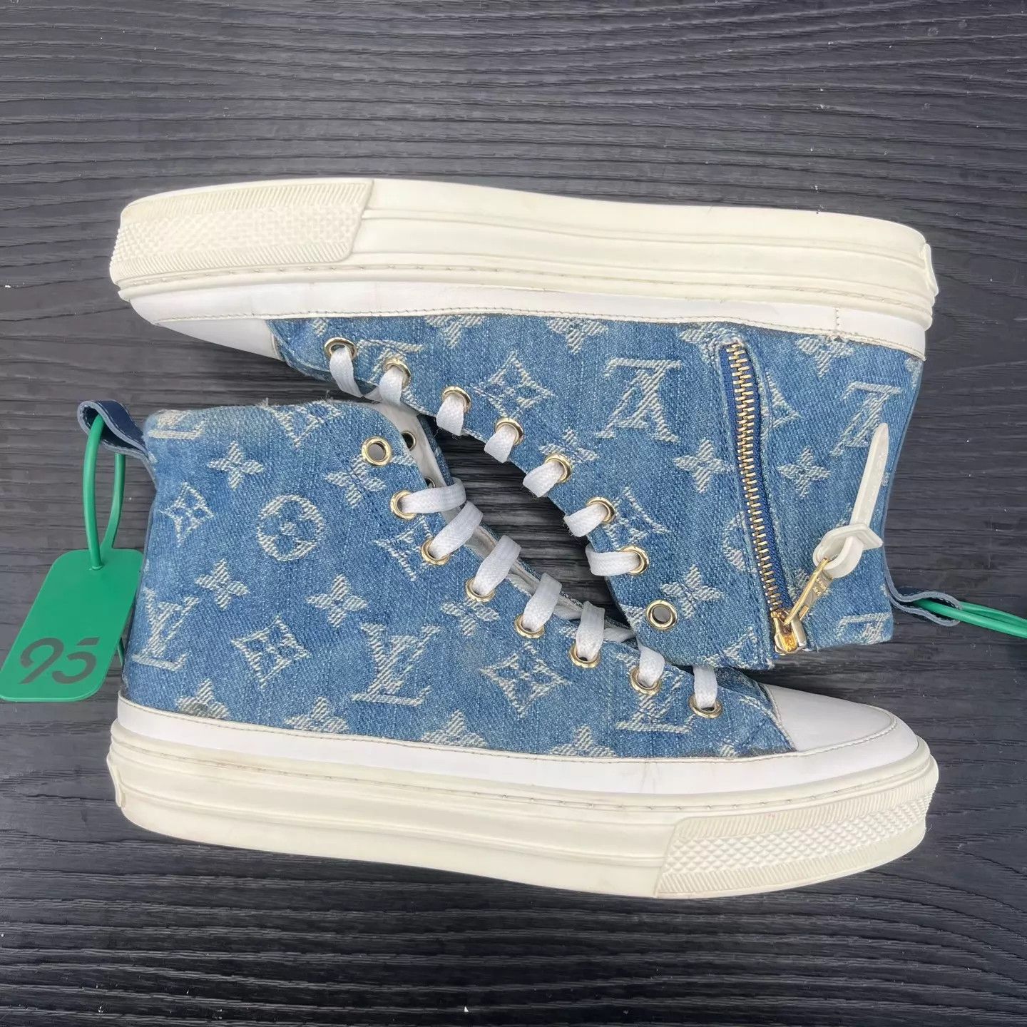 Louis Vuitton LV Stellar Washed Denim All Over Print Jeans 35.5 Near New Size US 5 / IT 35 - 3 Thumbnail