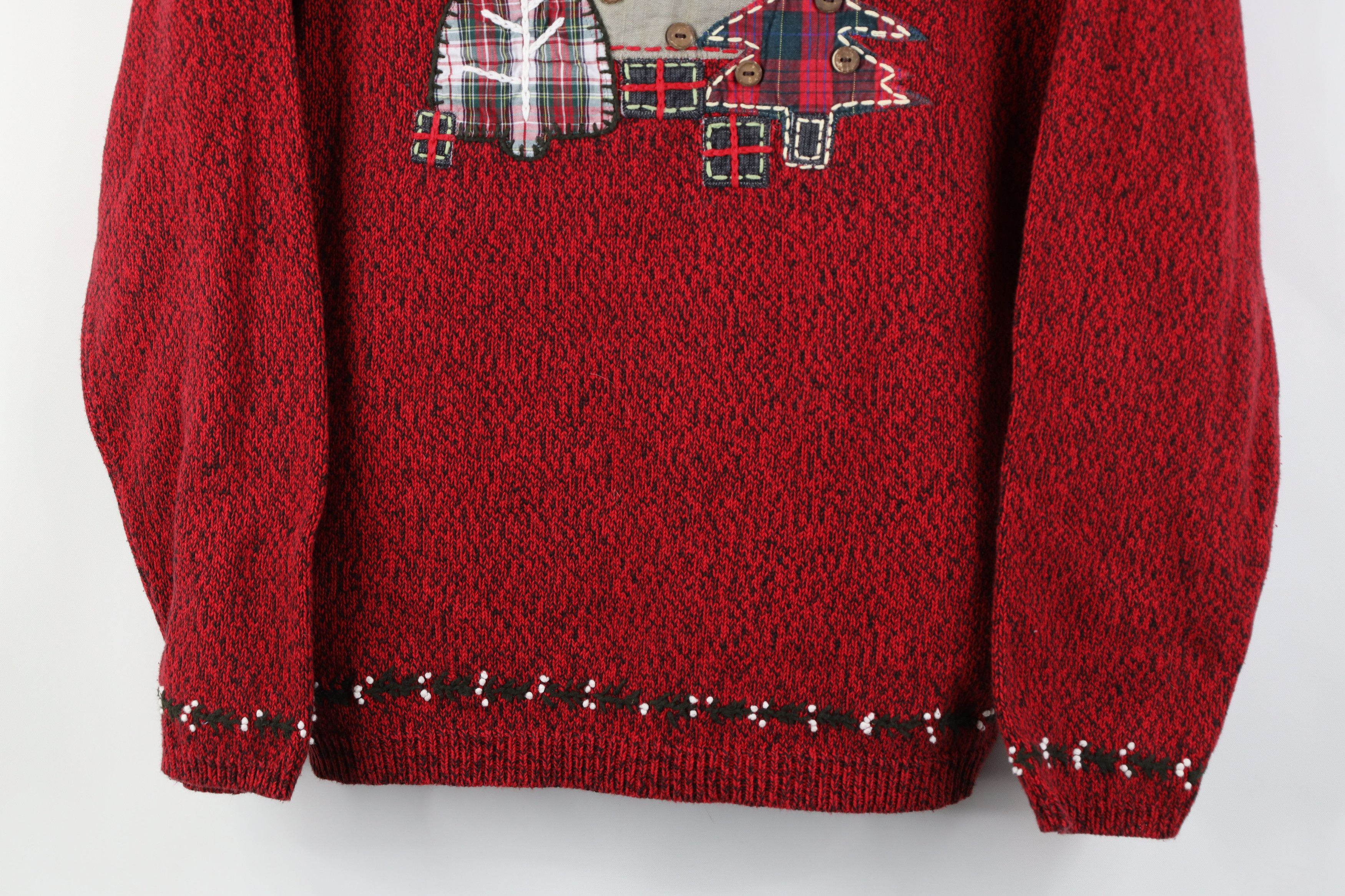 Vintage Vintage 90s Streetwear Christmas Tree Patch Sweater Size M / US 6-8 / IT 42-44 - 3 Thumbnail