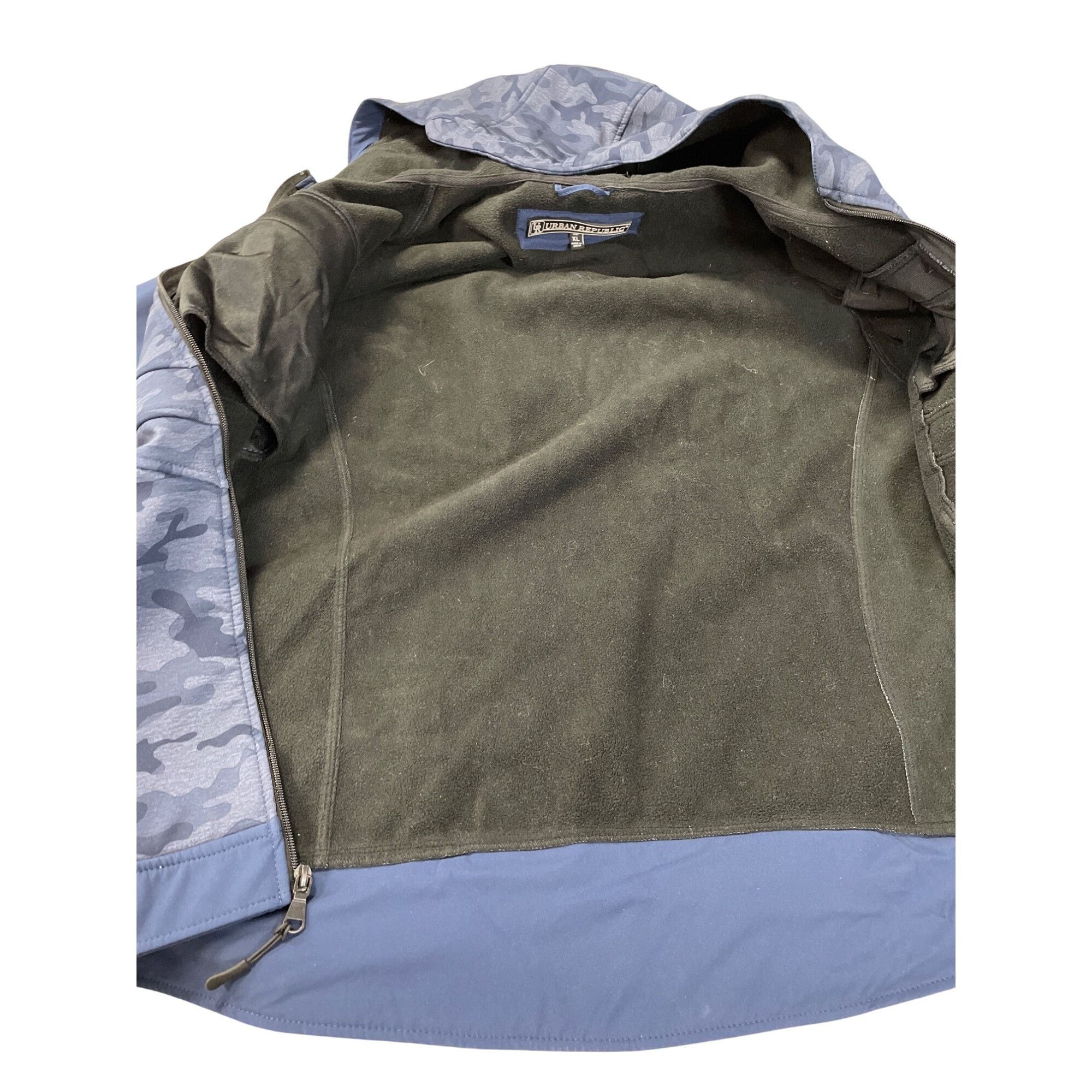 Urban Republic Urban Republic Mens Blue Camouflage Zip-Up Hooded Jacket Siz Size US XL / EU 56 / 4 - 15 Thumbnail