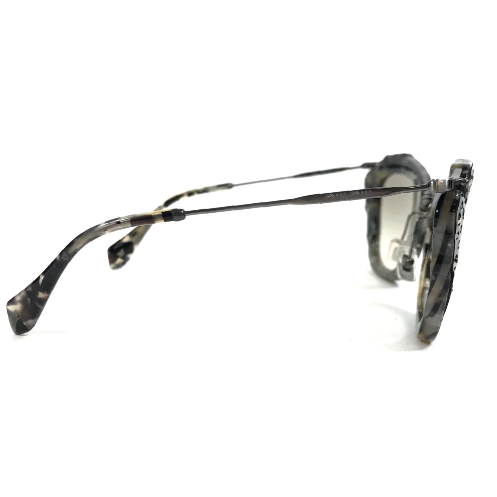 VINTAGE Miu Miu Sunglasses Cat Eye Women Gradient Green Lenses