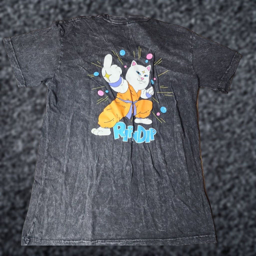 RIPNDIP RIPNDIP T Shirt Mens Large Black Cat Double Sided Graphic Print Short Sleeve Mens Size US L / EU 52-54 / 3 - 1 Thumbnail