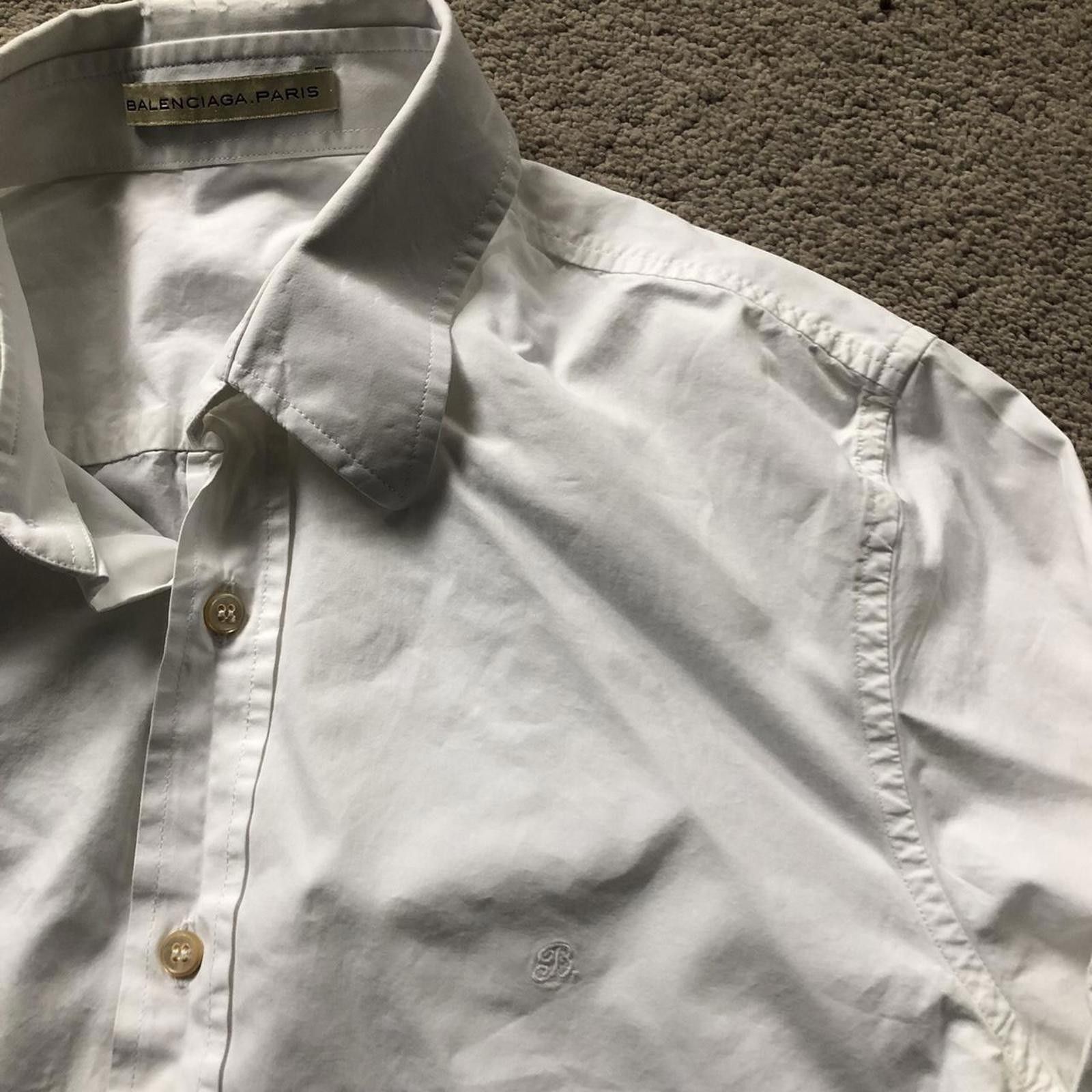 Balenciaga Balenciaga ‘B’ Logo Button Shirt Size US L / EU 52-54 / 3 - 2 Thumbnail
