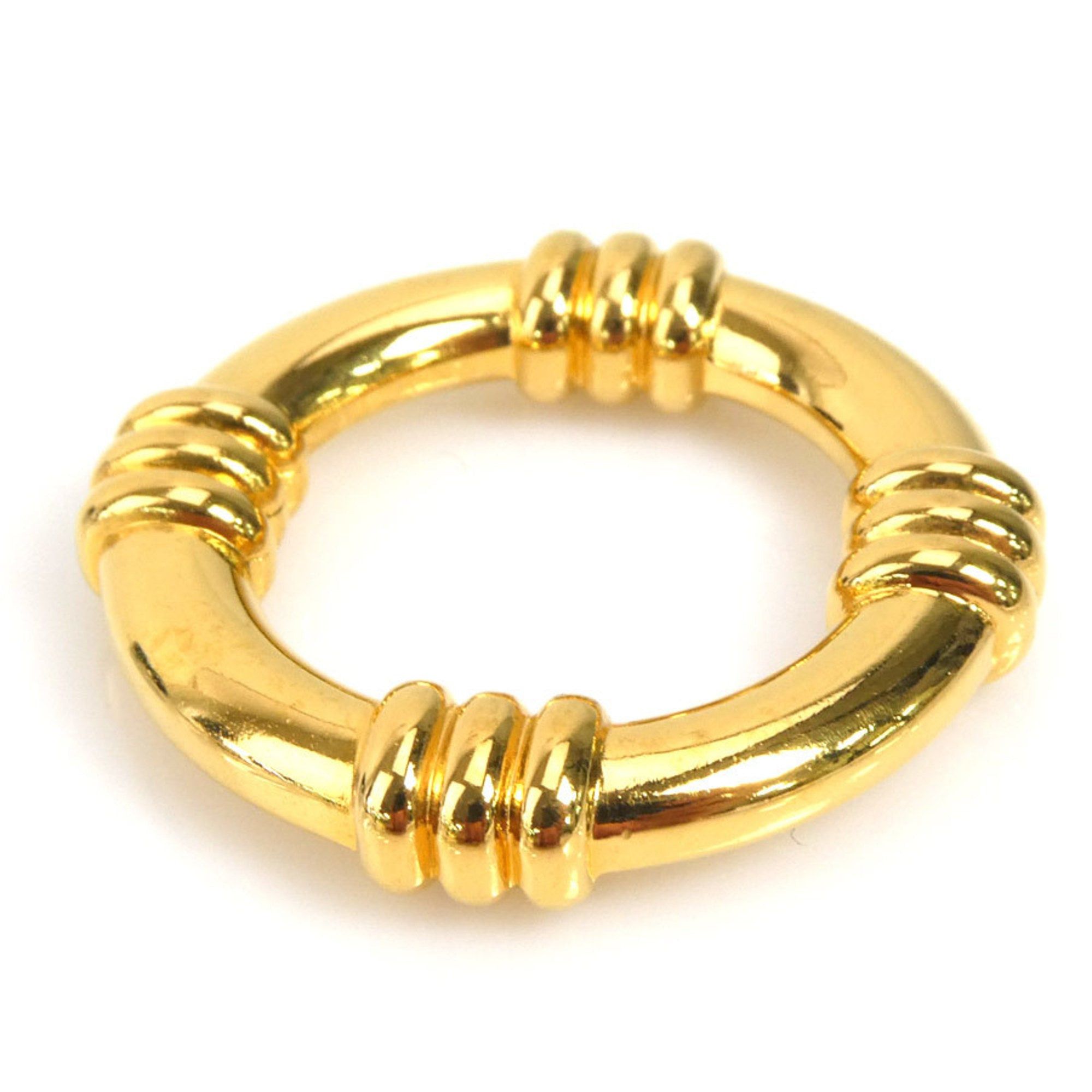 image of Hermes Scarf Ring Metal Gold Ladies E55892G in Black, Women's