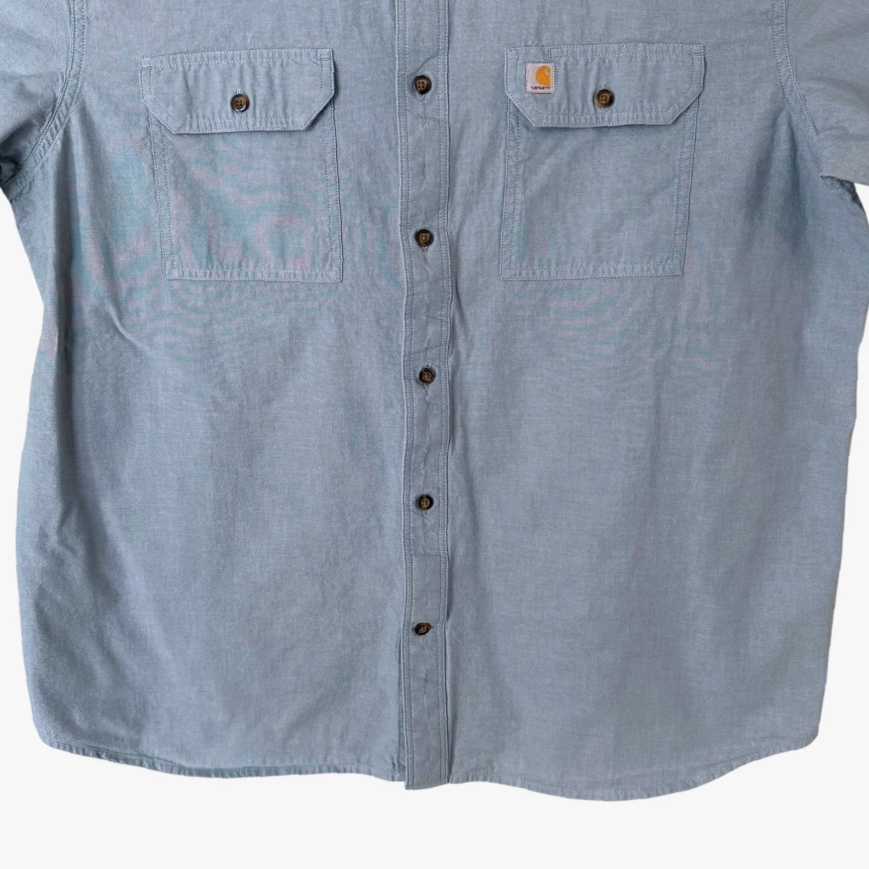 Carhartt VINTAGE Carhartt Chambray Button-Up Shirt Mens 2XL XXL Relaxed Fit Blue Classic Western Size US XXL / EU 58 / 5 - 6 Thumbnail