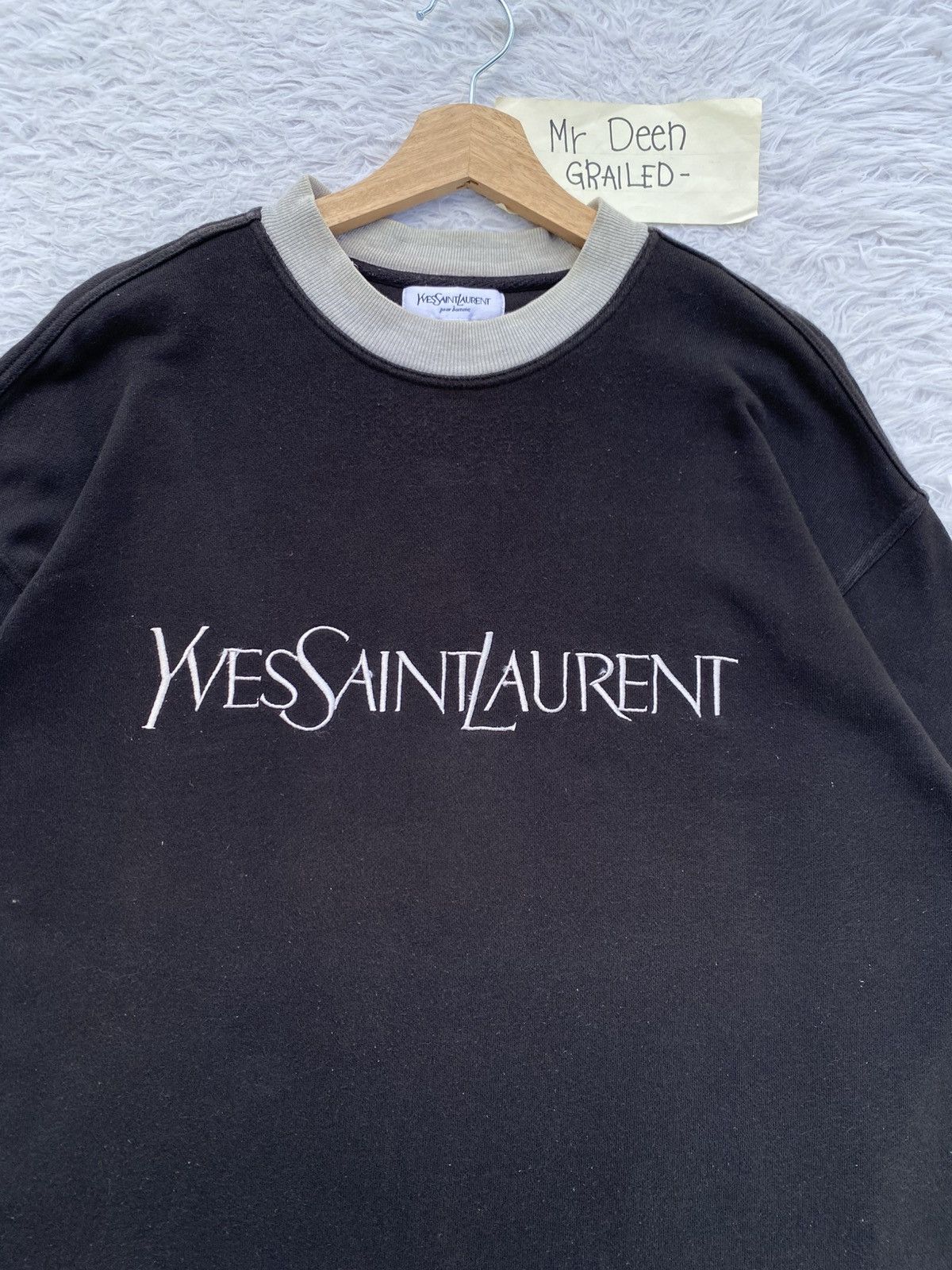 Yves Saint Laurent Rare Vintage 90s YSL Yves Saint Laurent Spellout Sweater Size US L / EU 52-54 / 3 - 6 Thumbnail