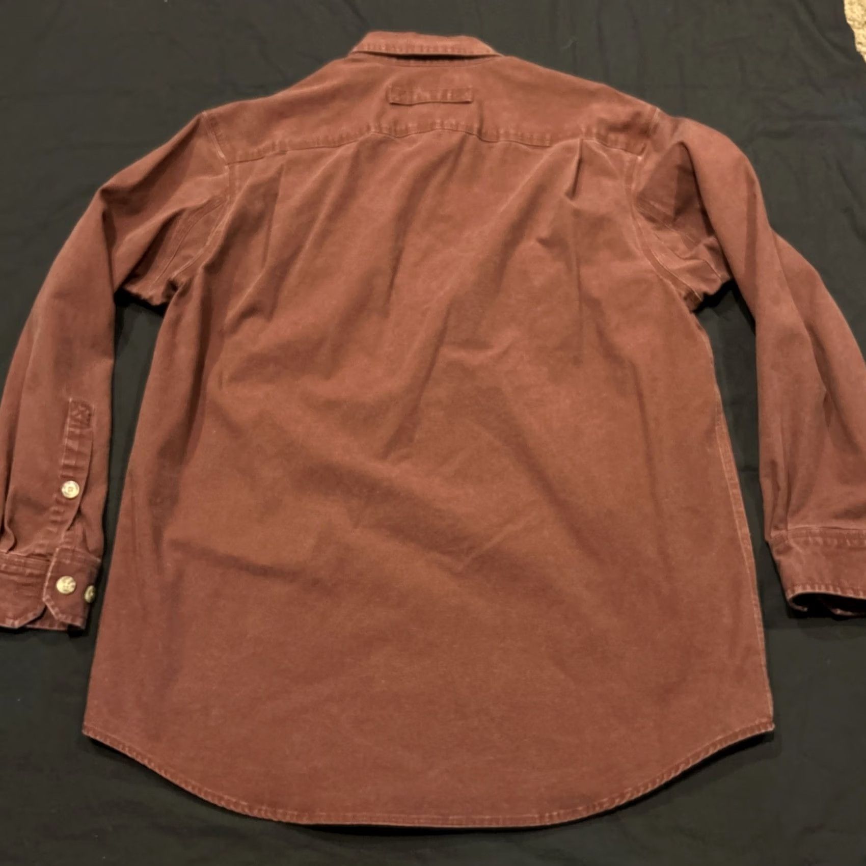 Duluth Trading Company Duluth Trading Co. Shirt Mens Large Button Up Cotton Maroon Workwear Collared Pockets A35 Size US L / EU 52-54 / 3 - 3 Thumbnail
