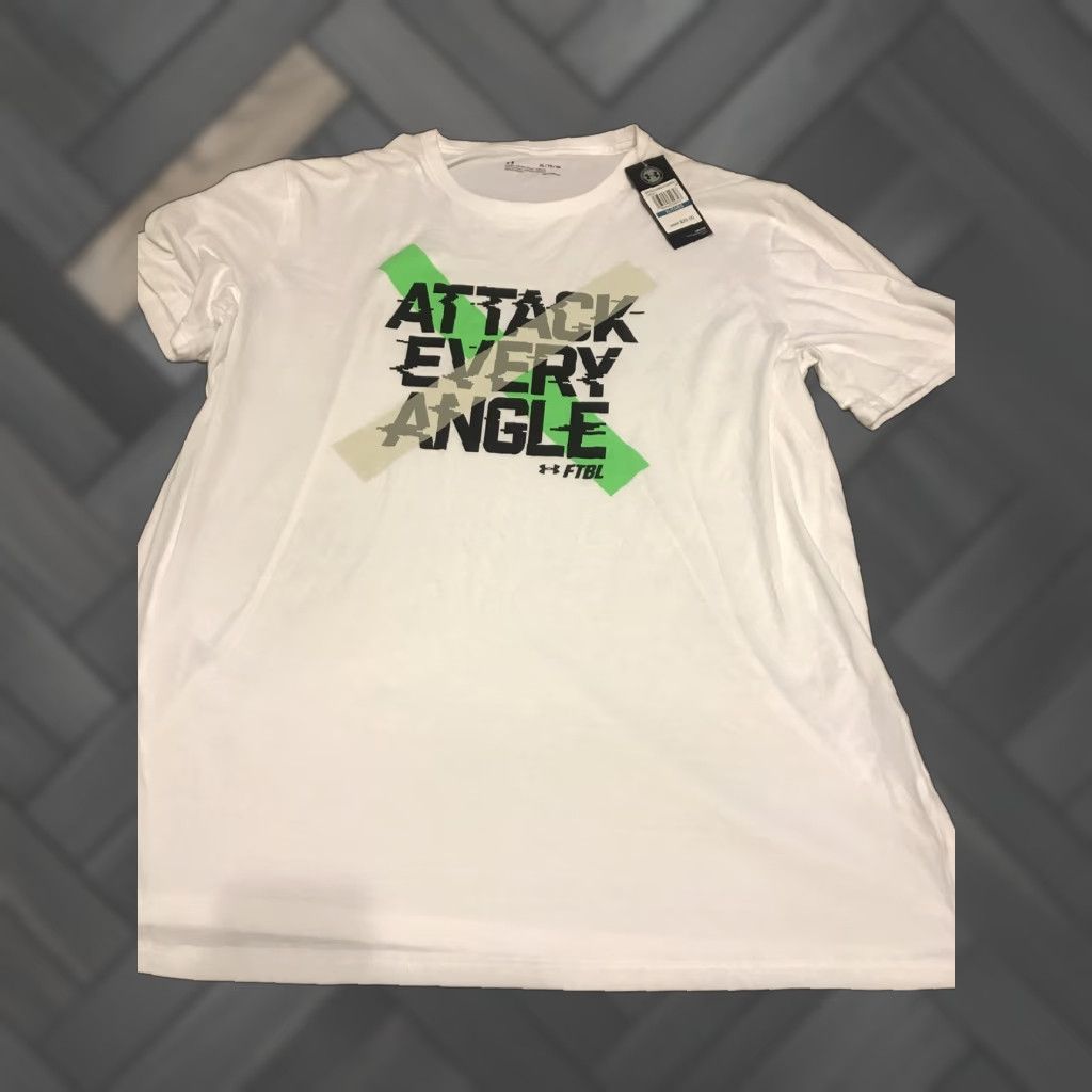 Under Armour Under Armour Shirt XL Men Regular T-Shirt White Activewear Sports Basic Size US XL / EU 56 / 4 - 1 Thumbnail