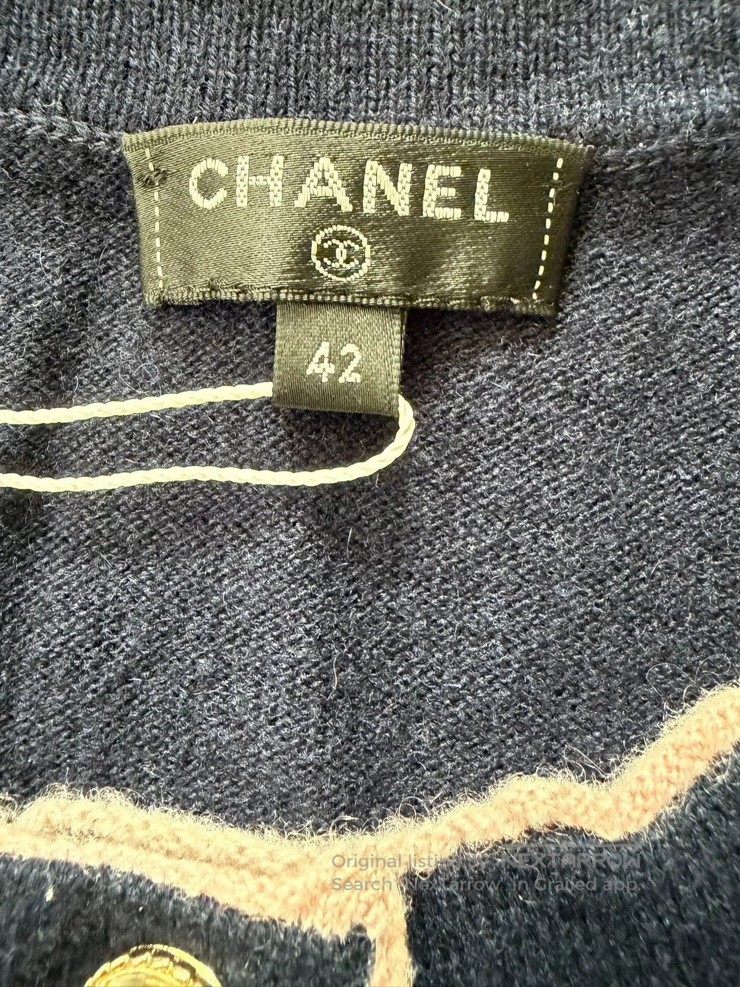 Chanel Chanel 21S Blue Pink Trim Cardigan. Size US XL / EU 56 / 4 - 4 Thumbnail