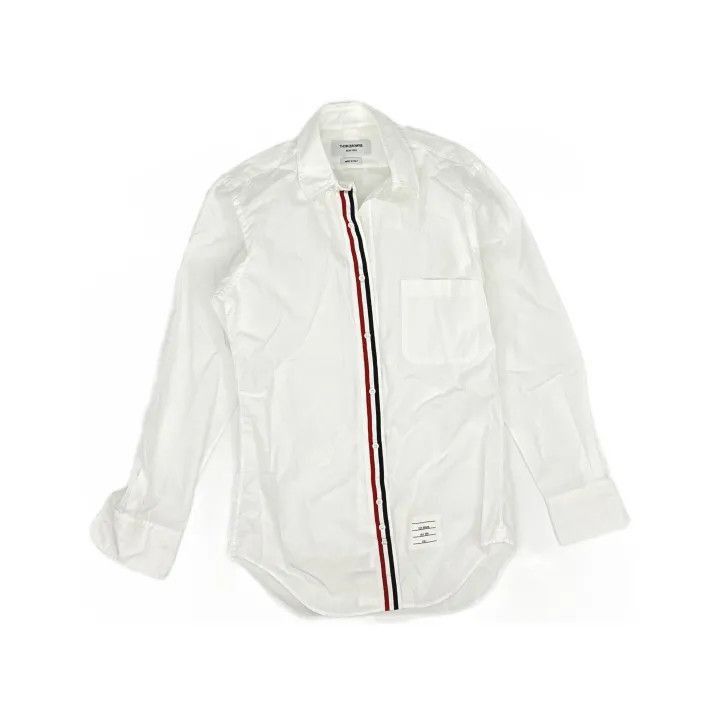 Thom Browne Thom Browne White Button-Up Long Sleeve Shirt -2507 Size US S / EU 44-46 / 1 - 8 Thumbnail