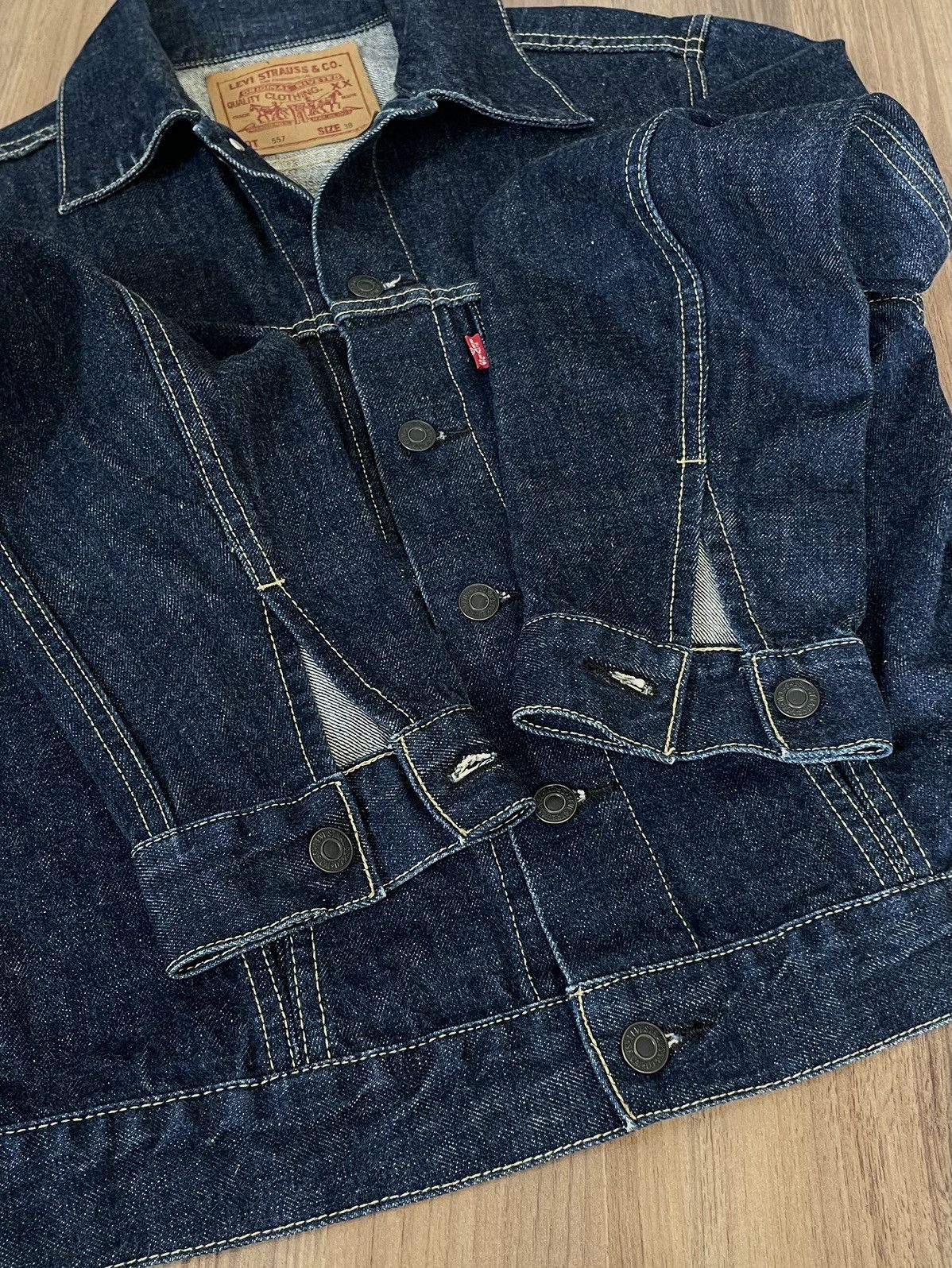 Levi's Vtg 90s Japan Levi’s Lot 557 Type-lll Trucker Denim Jacket Size US M / EU 48-50 / 2 - 10 Thumbnail