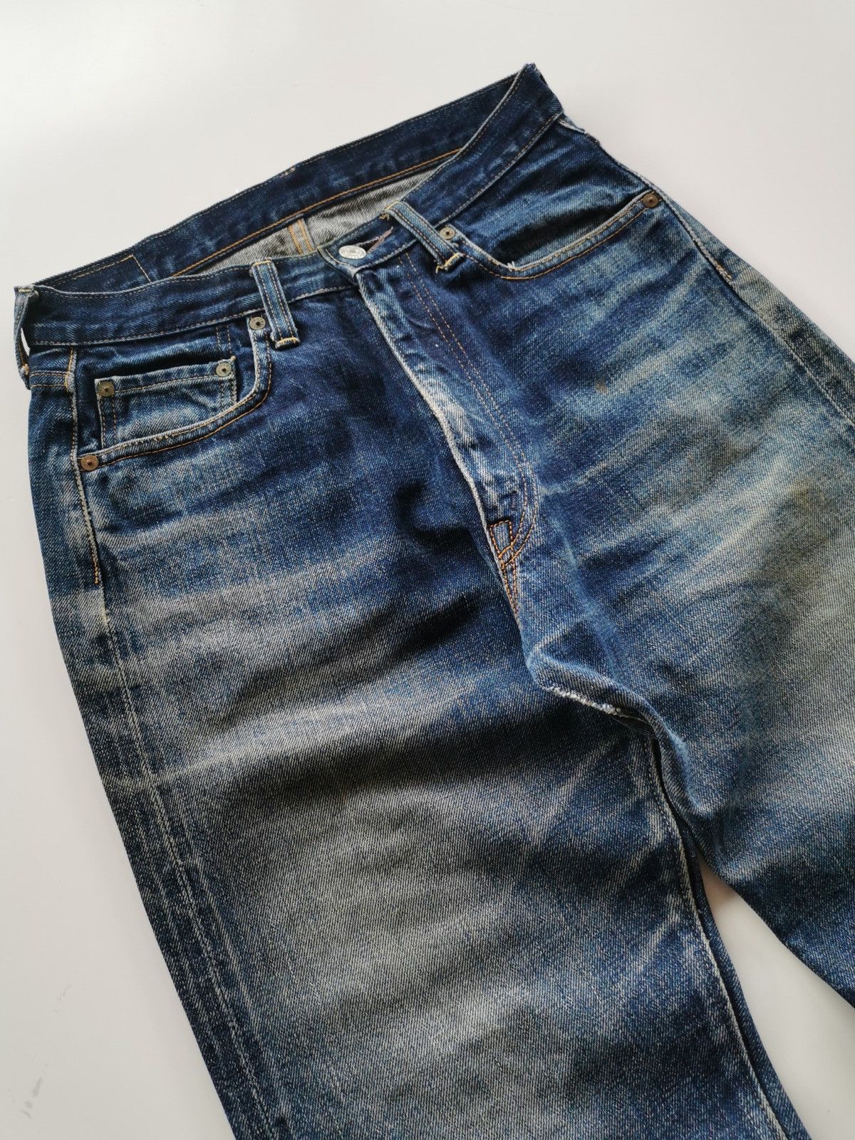 Denime × Iron Heart × Japanese Brand Denime Selvedge Jeans ( Size 28 x 38 ) Size US 28 / EU 44 - 12 Thumbnail